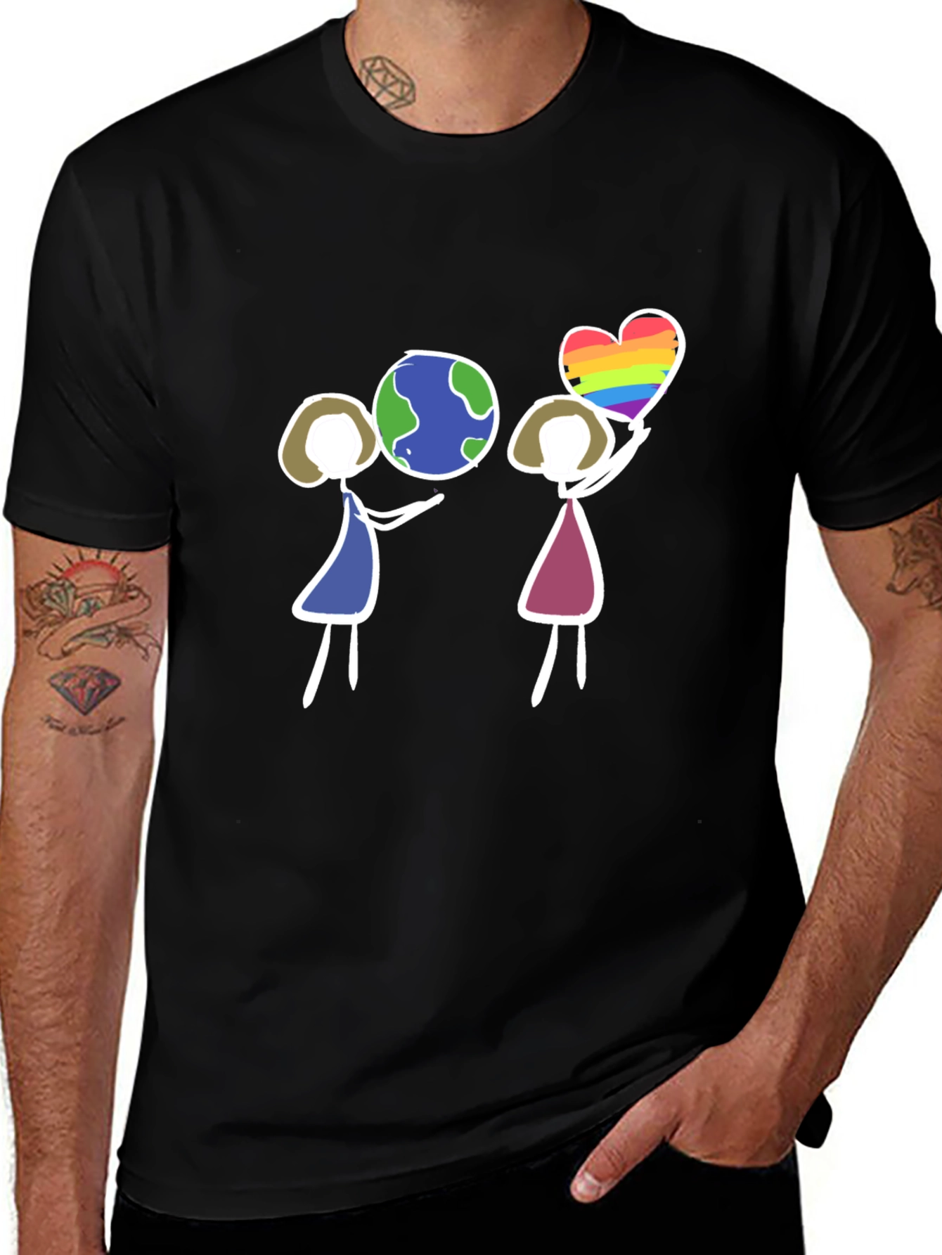 Variant 13 of Love Our Planet Graphic Tee - Black