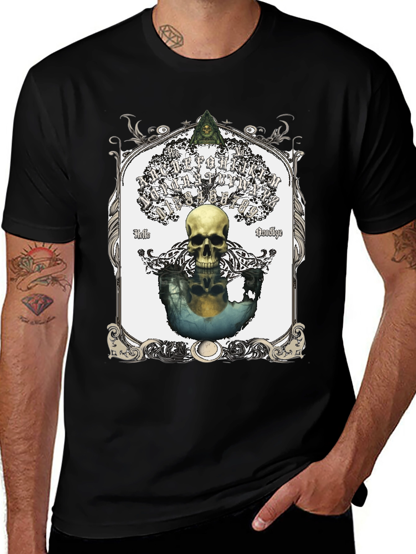 Variant 25 of Skull Graphic Print Tee - Hello Goodbye T-Shirt