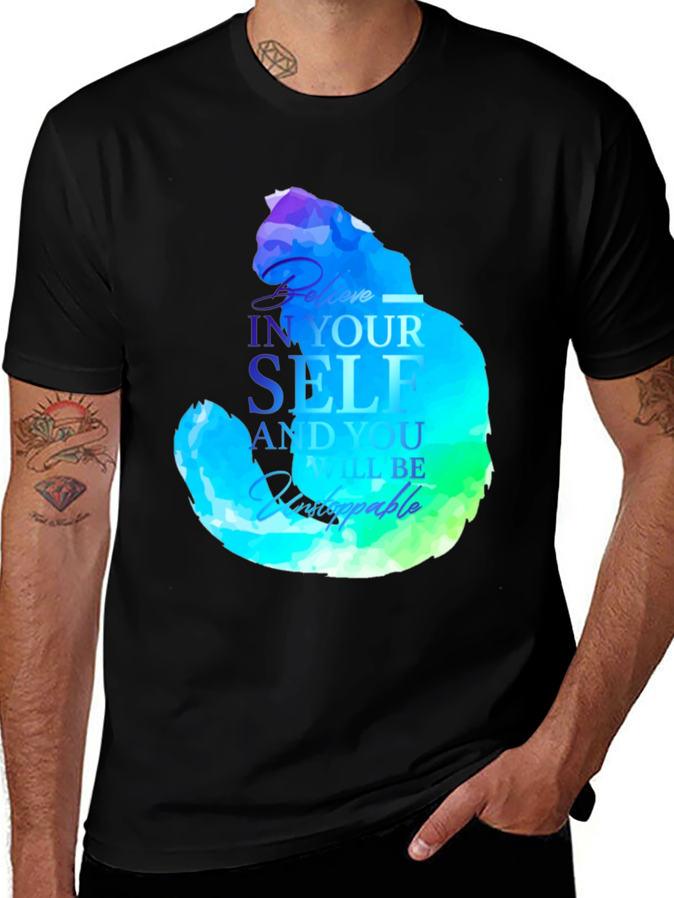 Variant 12 of Believe in Yourself Cat T-Shirt