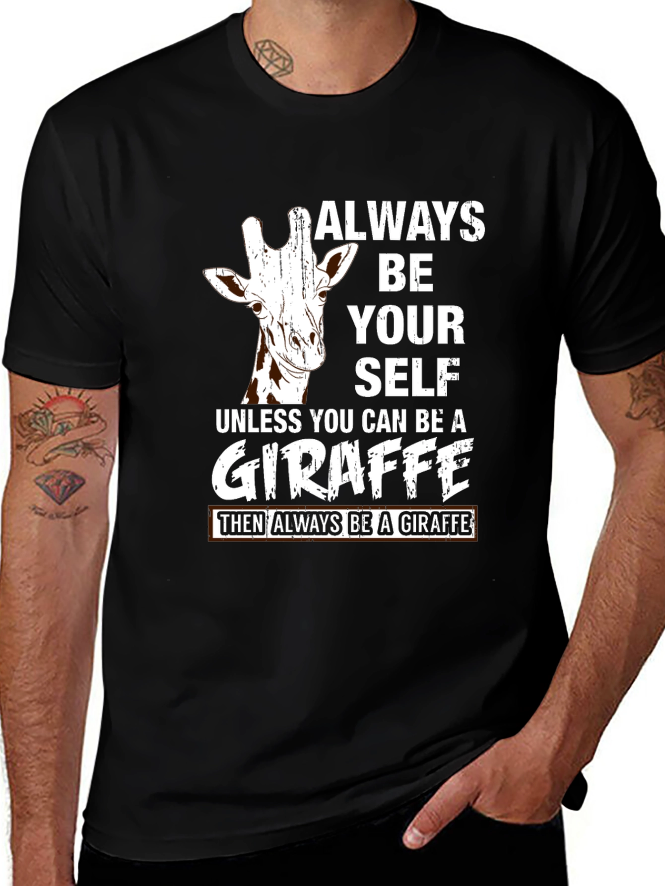 Variant 24 of Always Be Yourself Giraffe Graphic T-Shirt