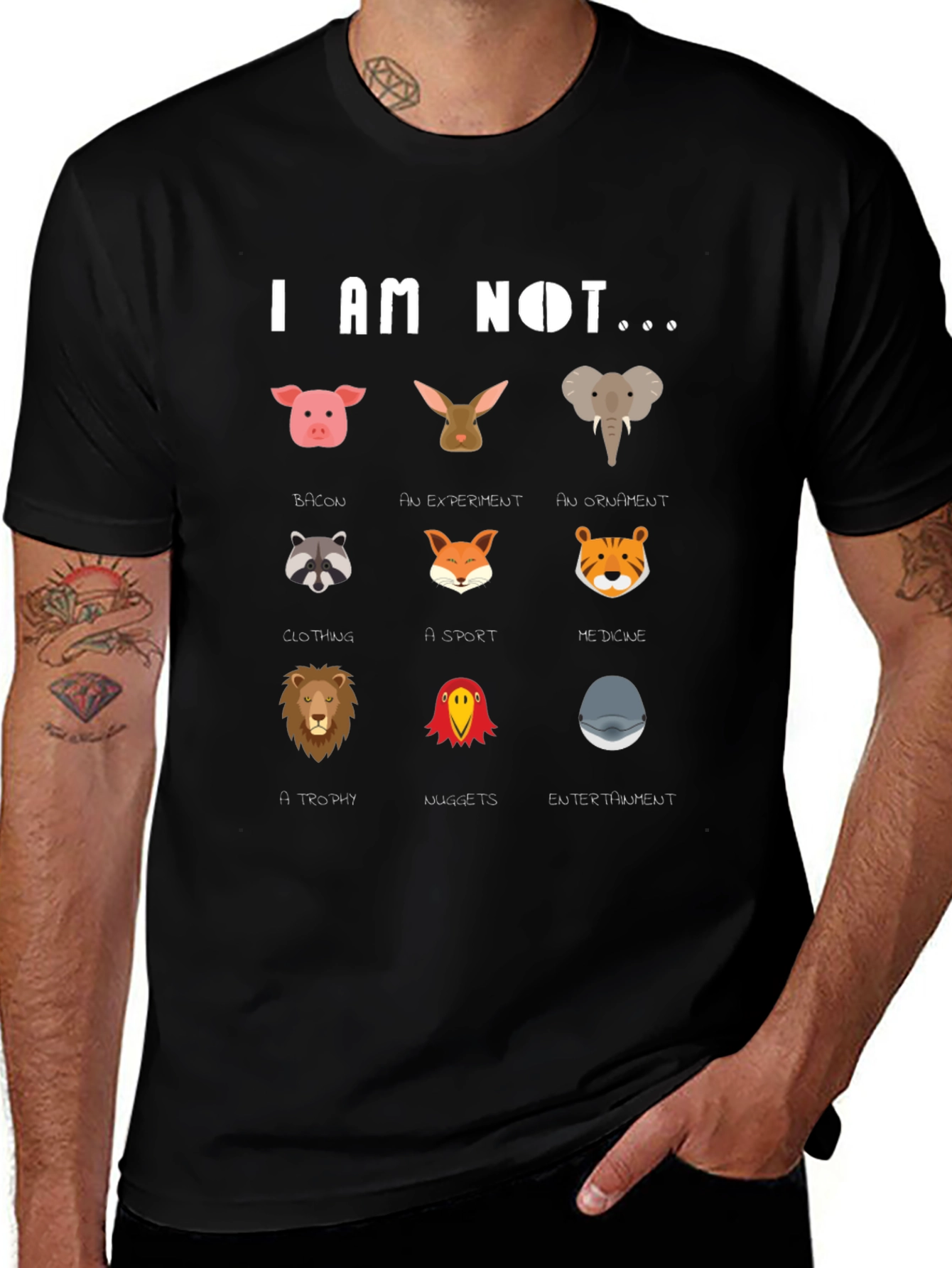 Variant 4 of Animal Rights Graphic T-Shirt - I Am Not...