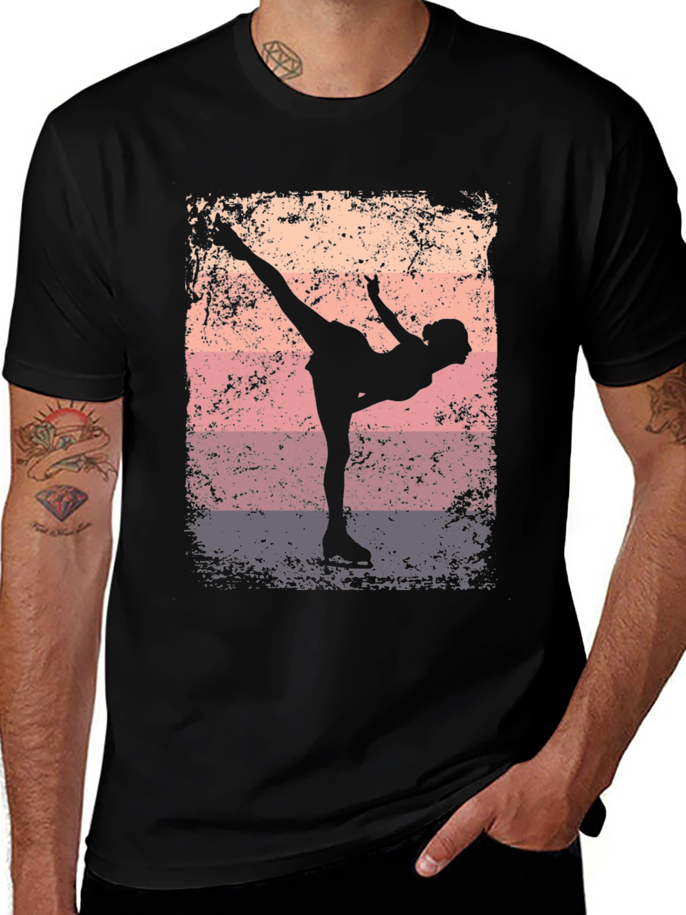 Variant 4 of Figure Skating Graphic Tee - Retro Style