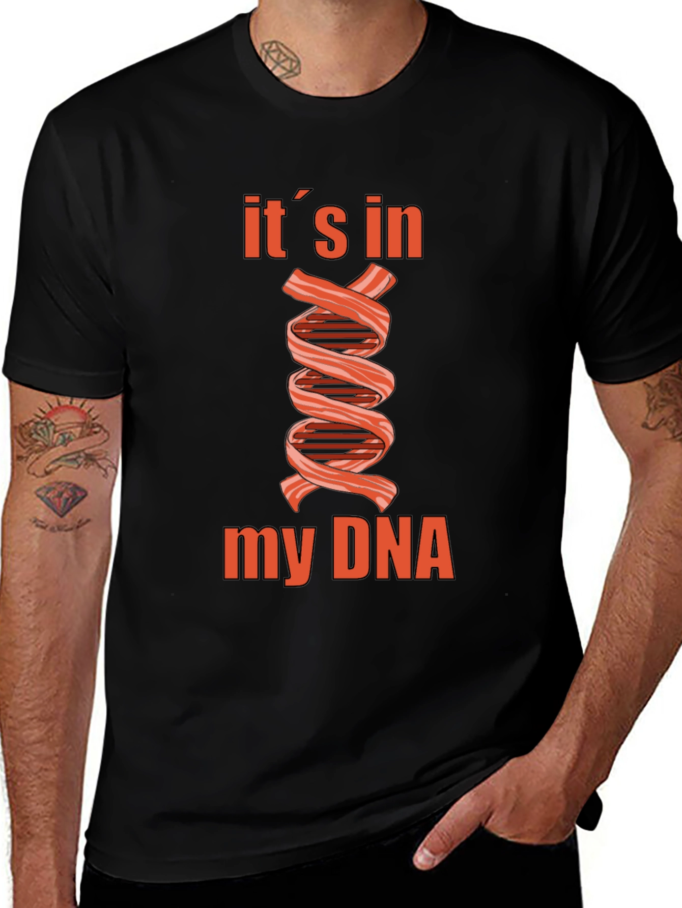 Variant 17 of Bacon DNA Funny T-Shirt