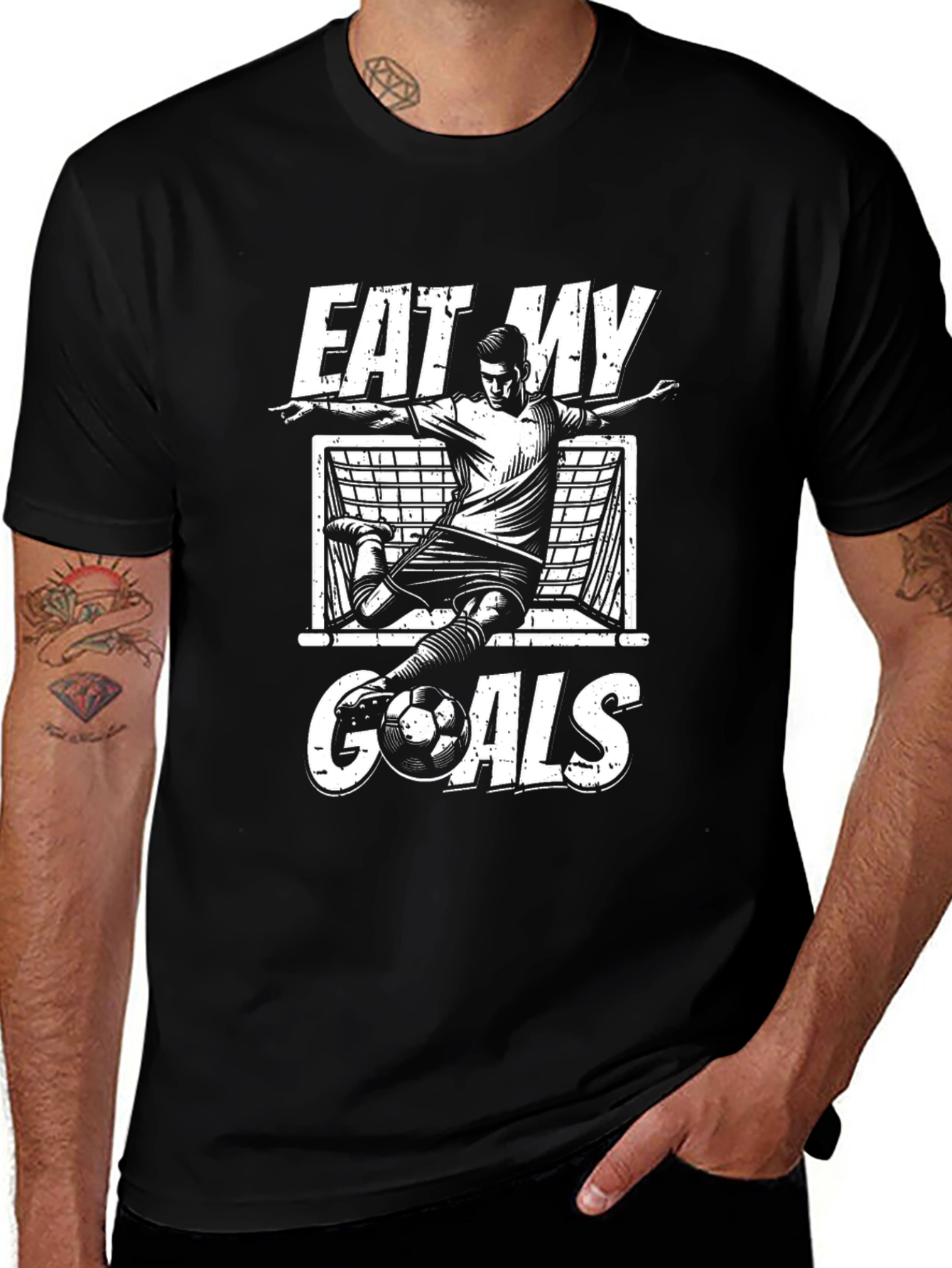 Variant 17 of Eat My Goals Graphic Tee - Soccer Player T-Shirt