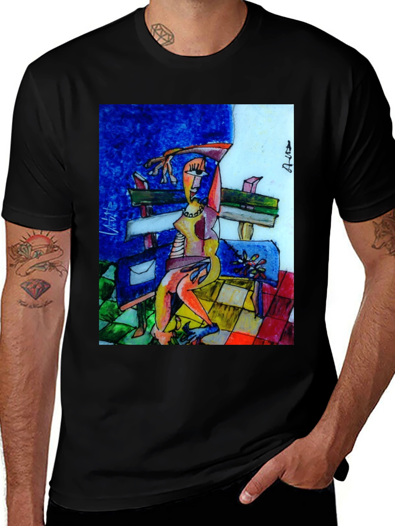 Variant 22 of Abstract Art T-Shirt, Unique Graphic Tee