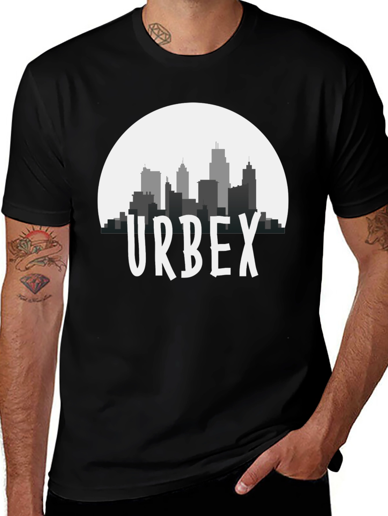 Urbex City Skyline Graphic Tee - Black