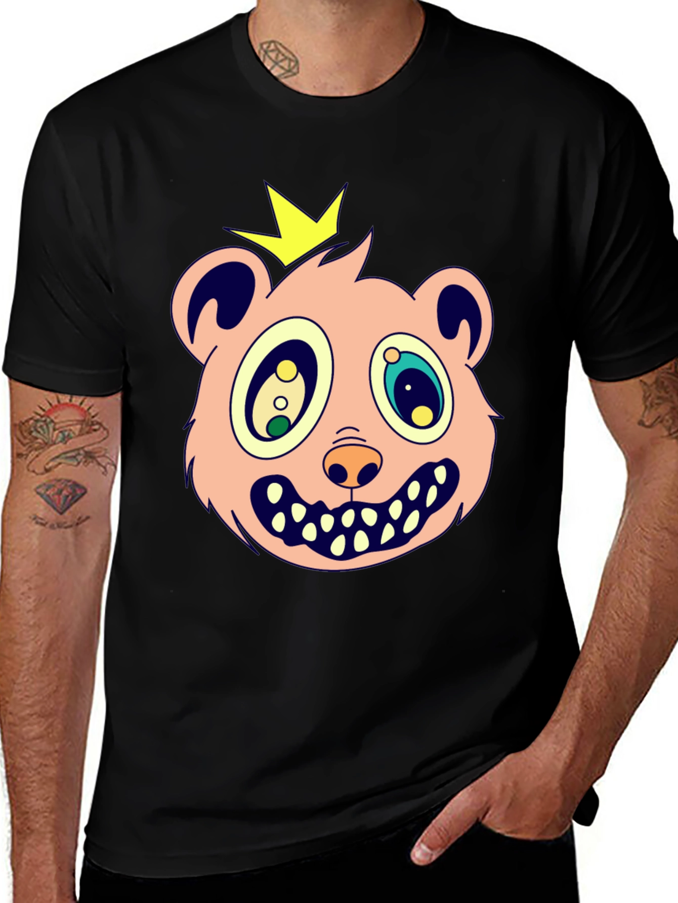 Variant 28 of Cartoon Bear King Graphic Tee