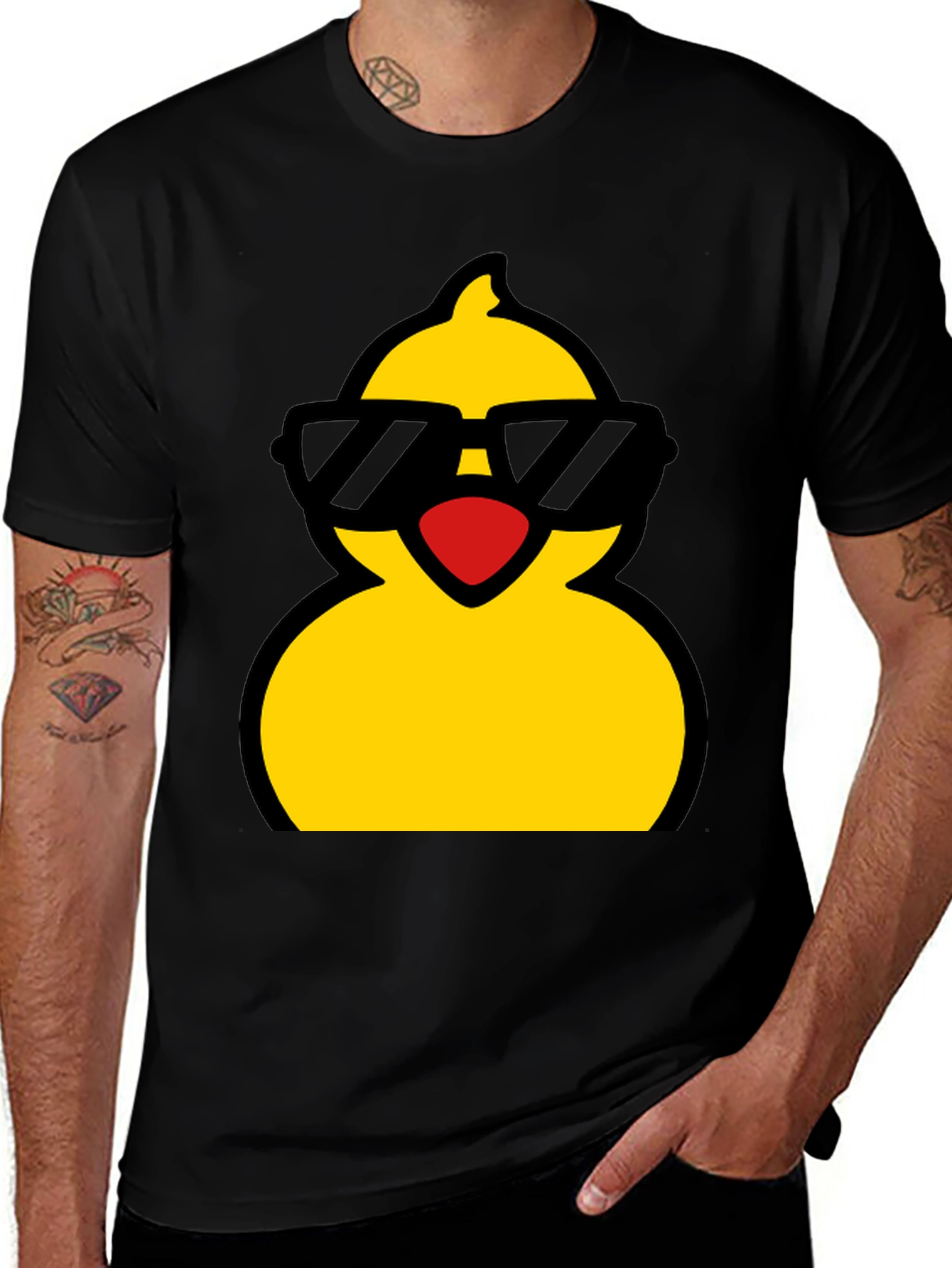 Variant 23 of Cool Duck T-Shirt - Black Cotton Tee