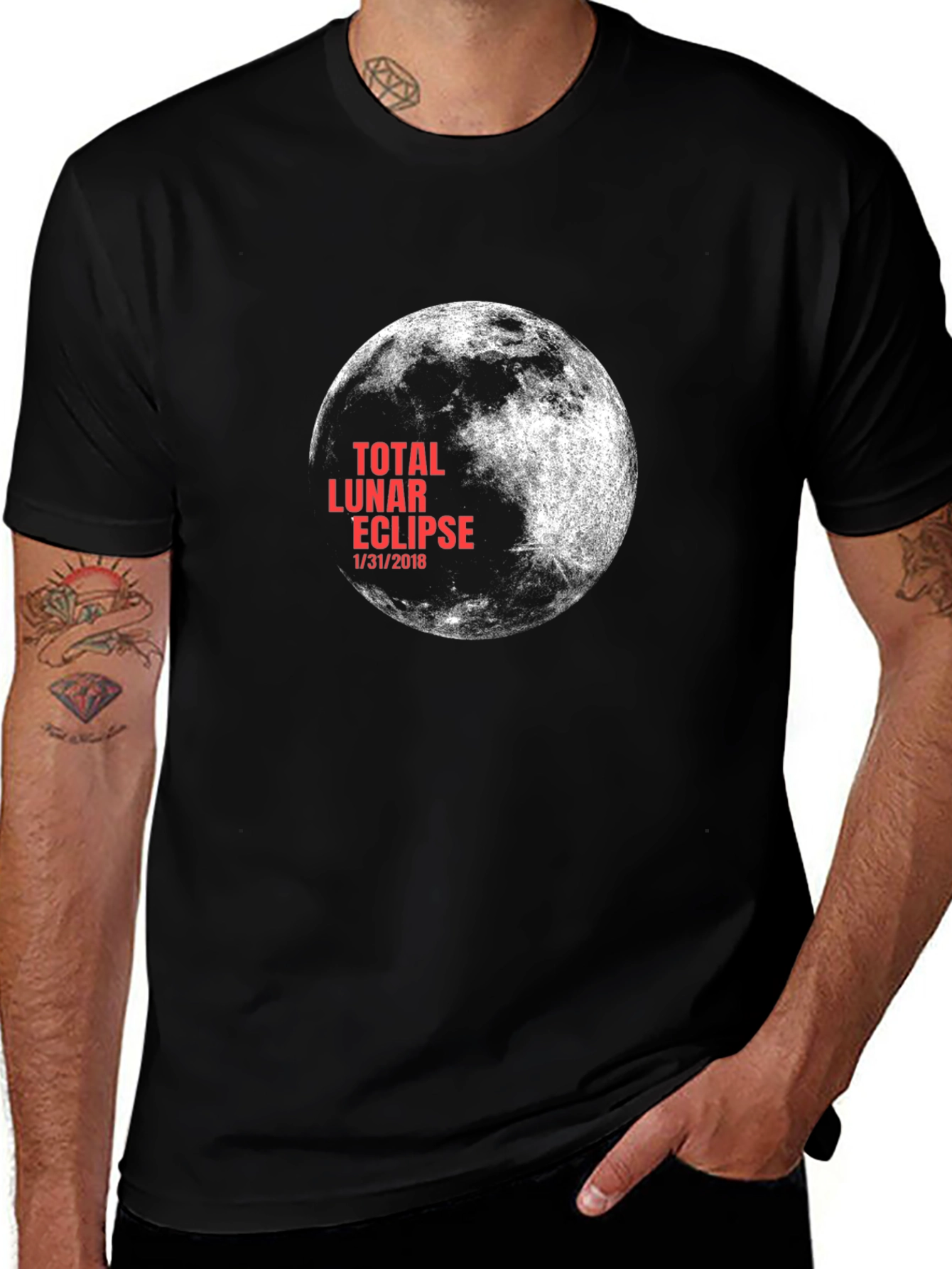 Variant 22 of Total Lunar Eclipse T-Shirt - January 31, 2018