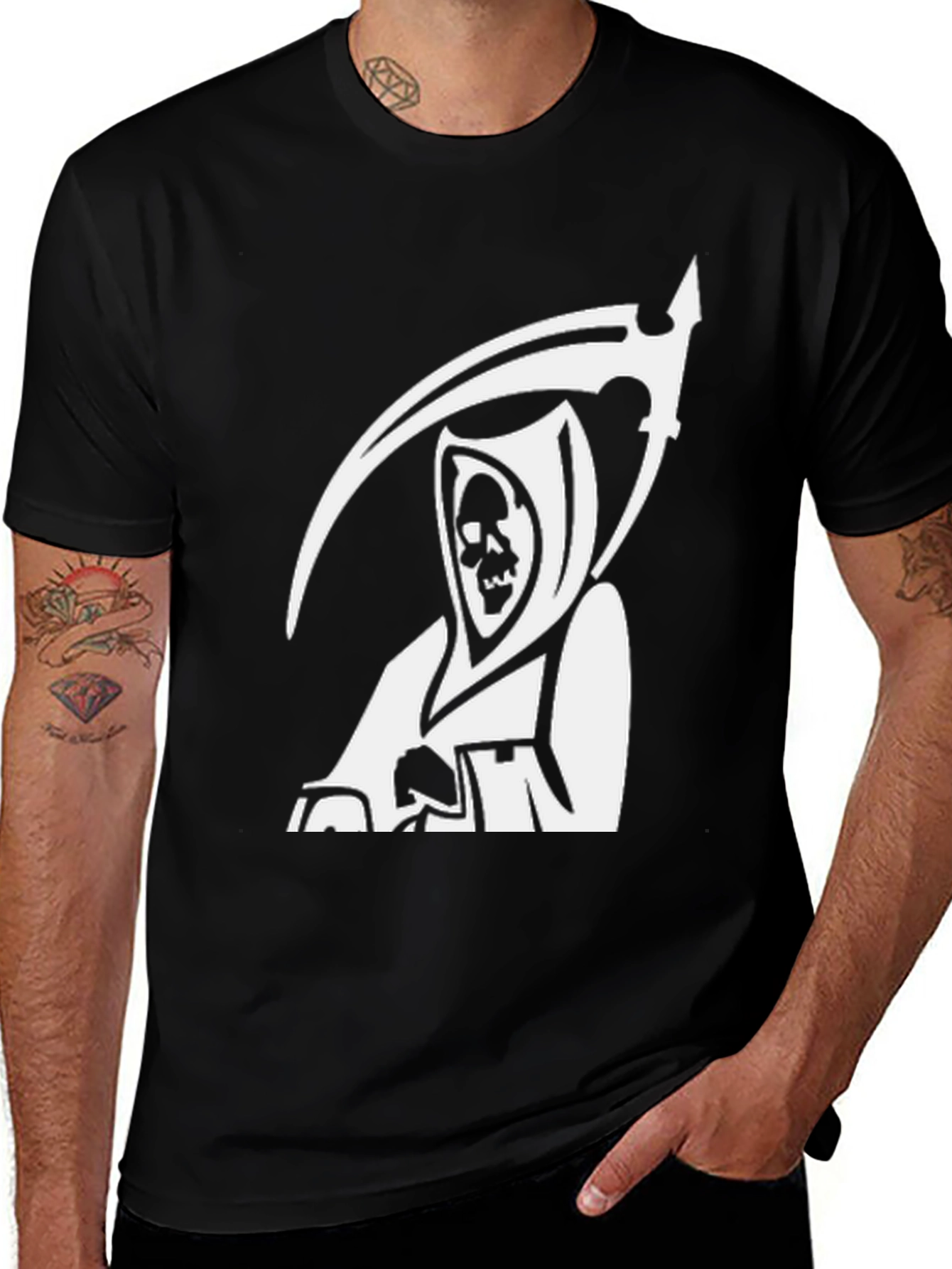 Grim Reaper Graphic Tee - Classic Black