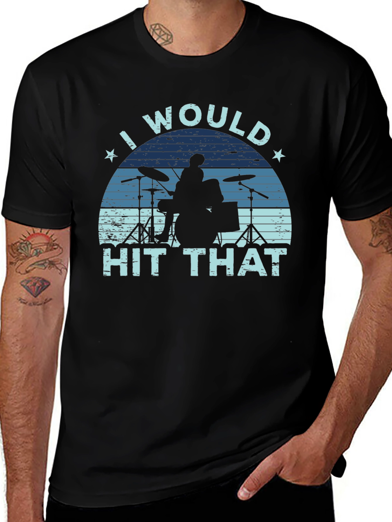 Variant 24 of I Would Hit That Drum Set Graphic Tee