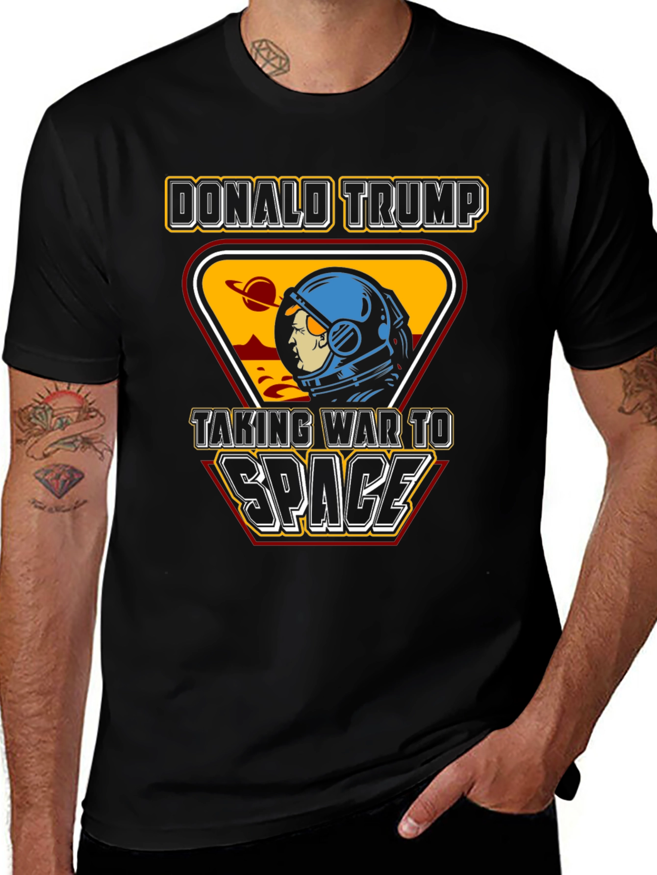 Variant 17 of Donald Trump Space War T-Shirt