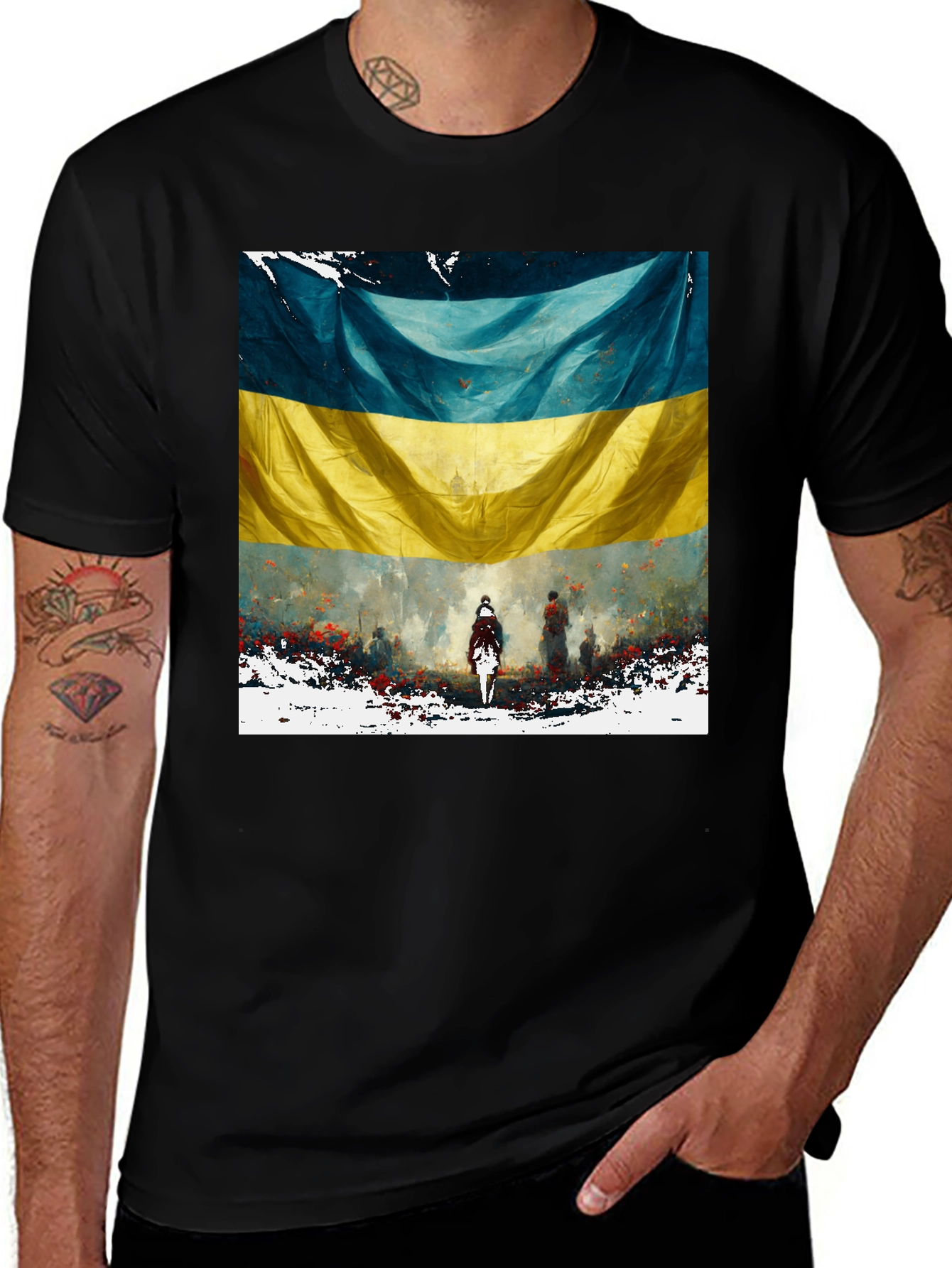 Ukraine Flag Graphic Tee