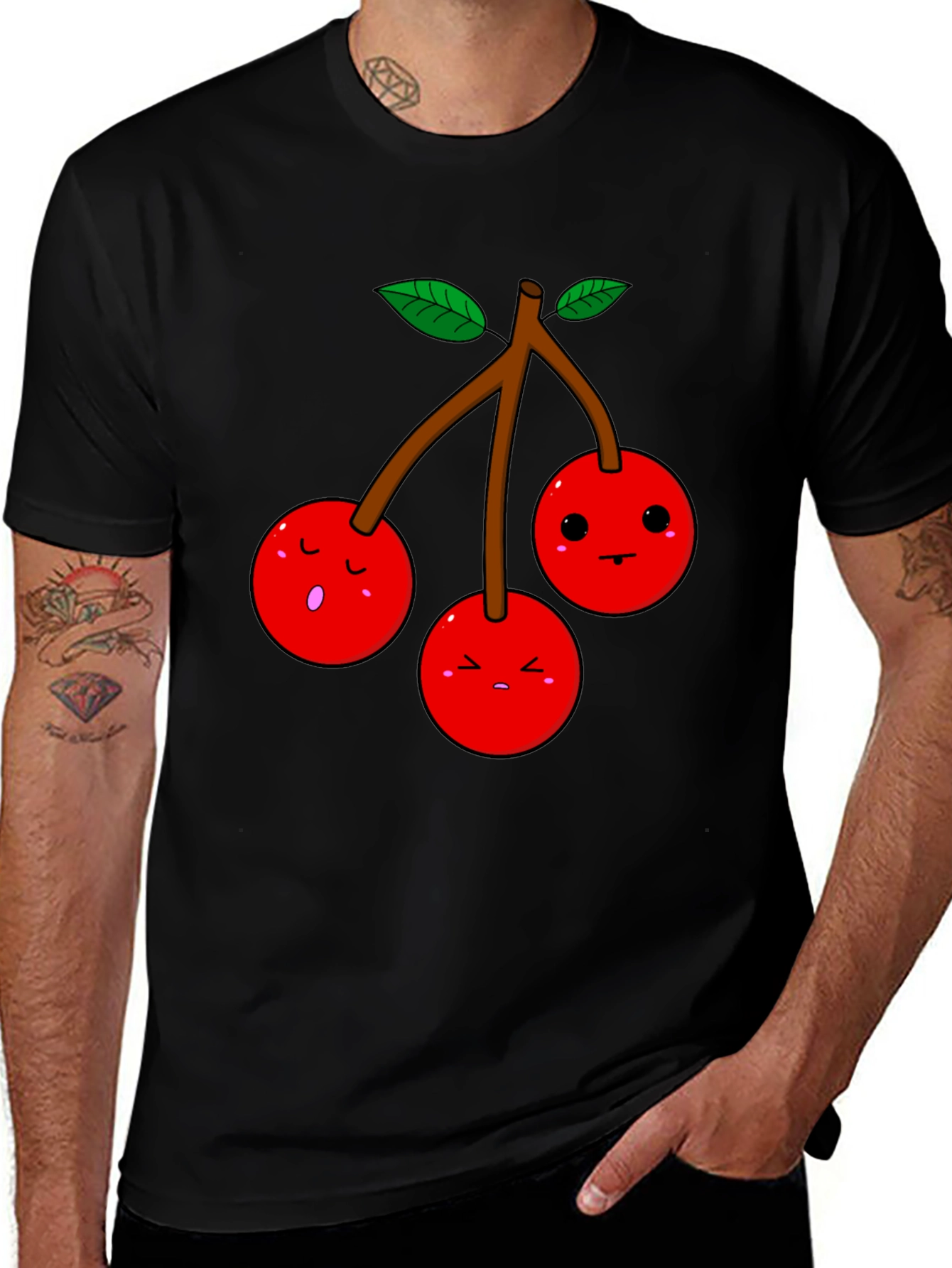 Kawaii Cherry T-Shirt - Unisex Funny Fruit Tee
