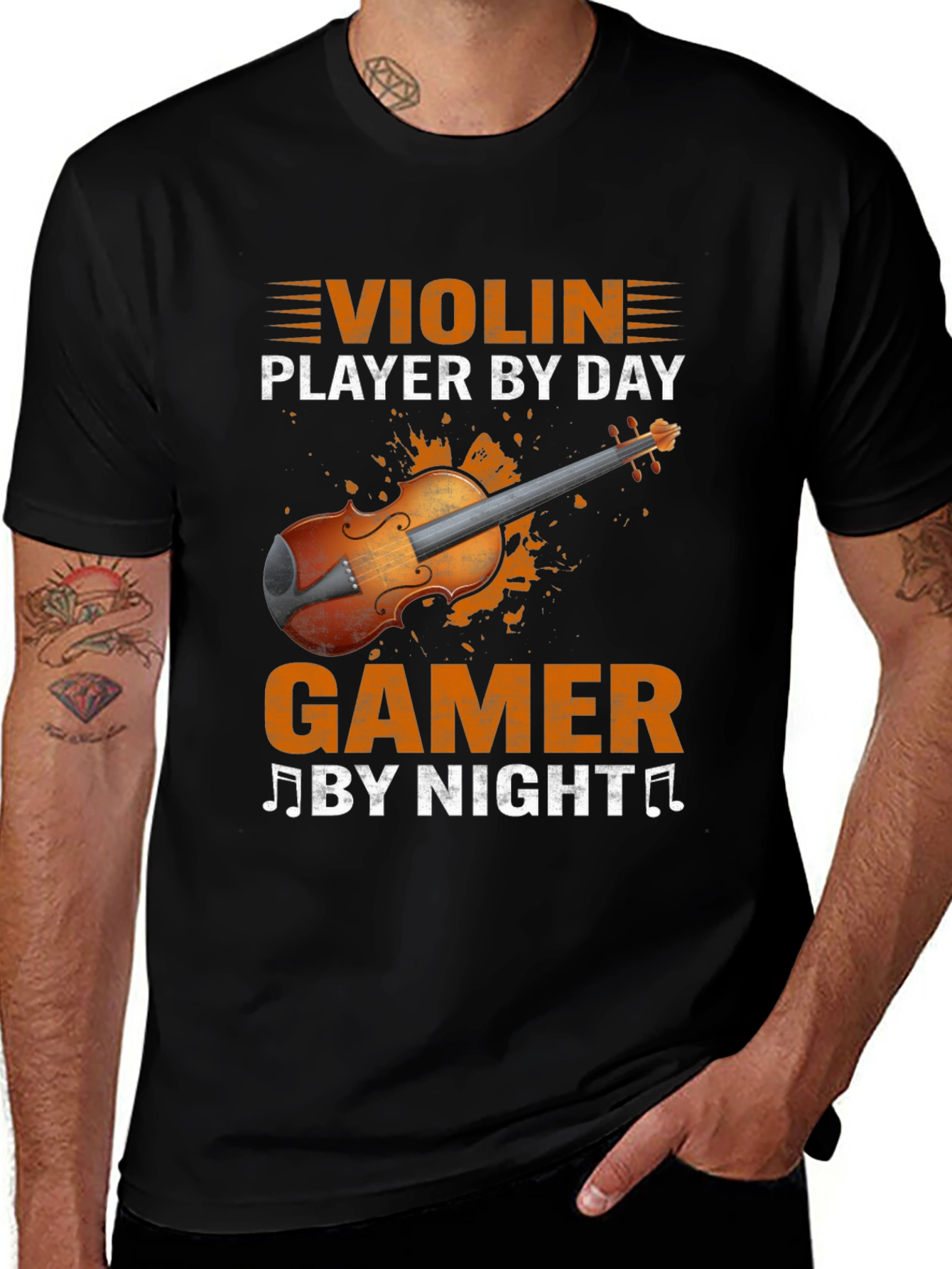 Variant 14 of Violin Player Gamer T-Shirt - Music Lover