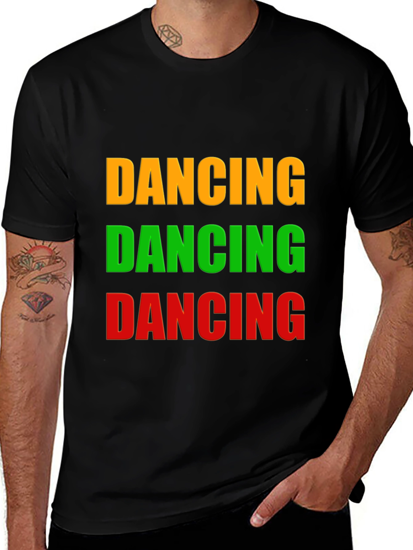 Variant 7 of Dancing Graphic Tee - Vibrant Colors