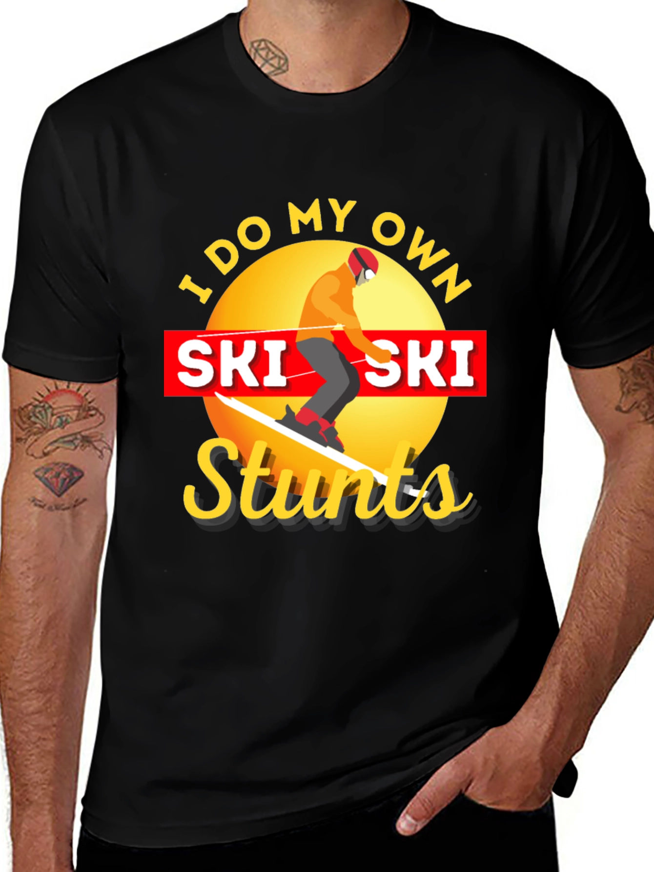 Variant 10 of I Do My Own Ski Stunts Graphic Tee