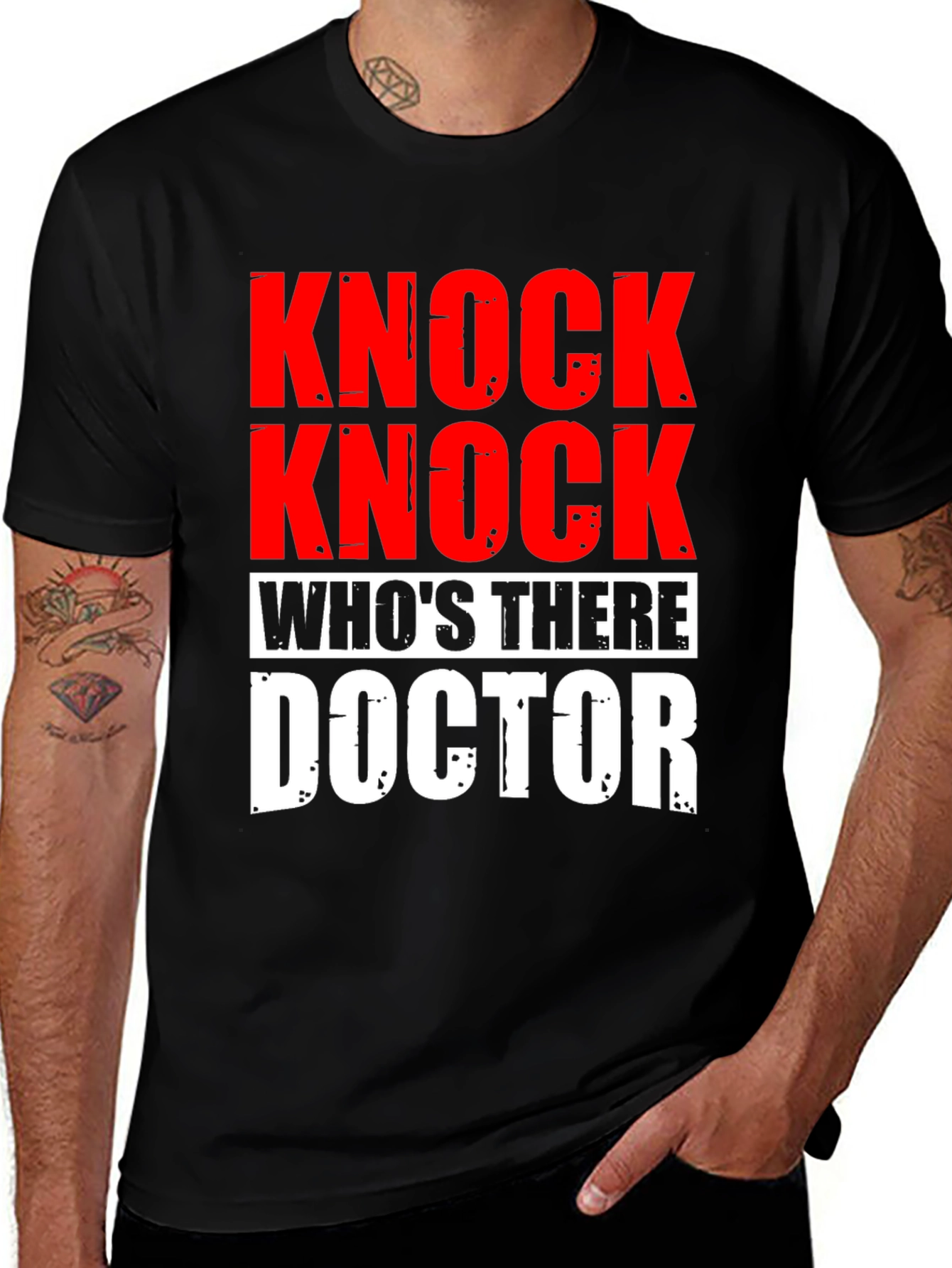 Variant 23 of Knock Knock Doctor T-Shirt - Humorous Joke Tee