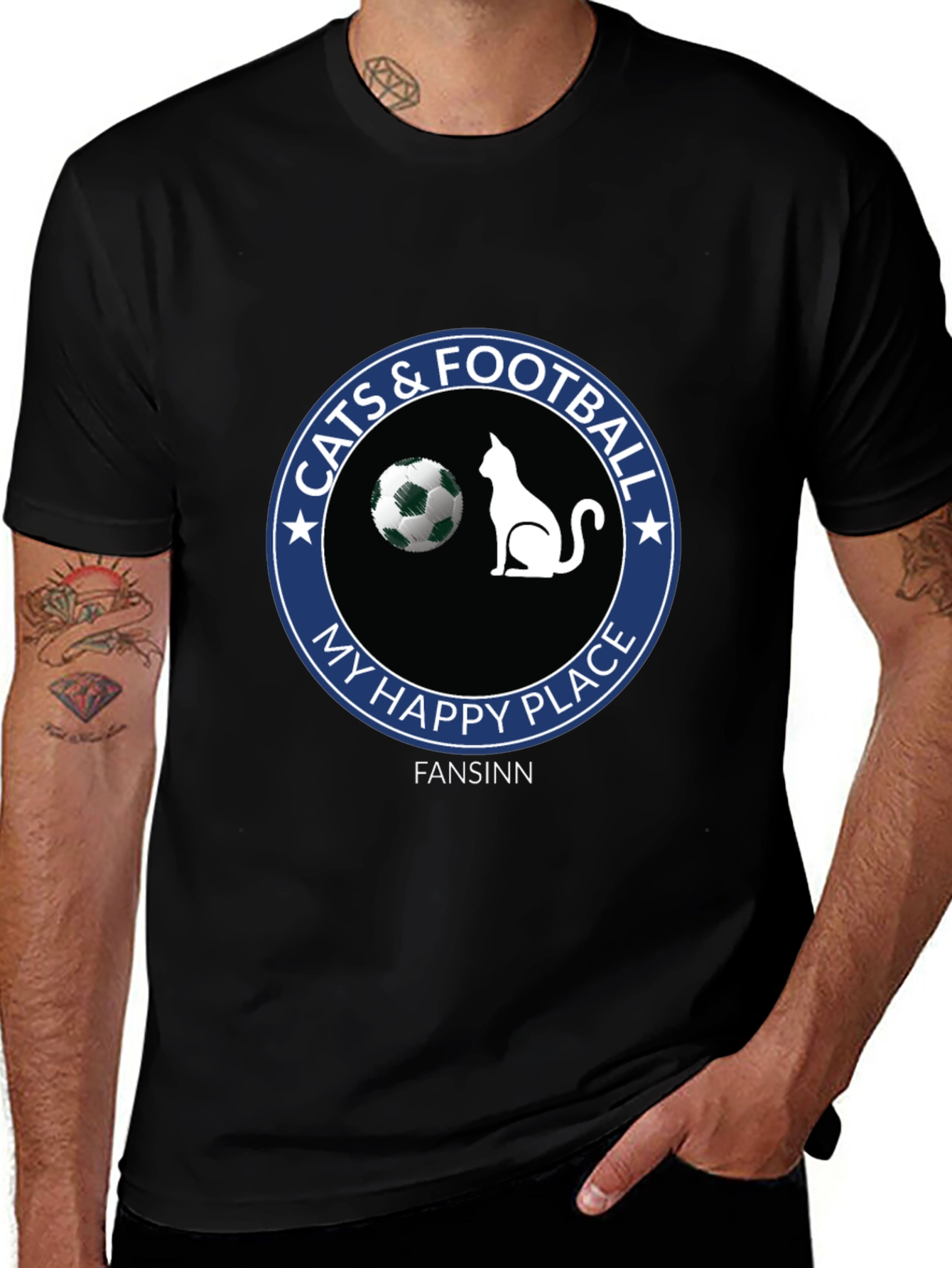 Variant 19 of Cats & Football My Happy Place T-Shirt