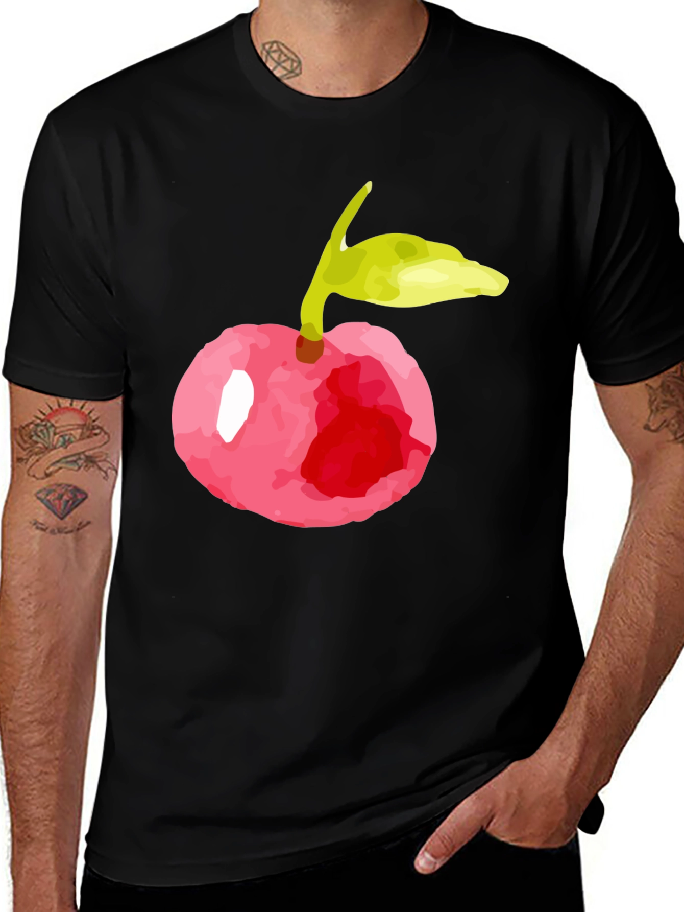 Variant 21 of Men's Black Cherry Graphic T-Shirt