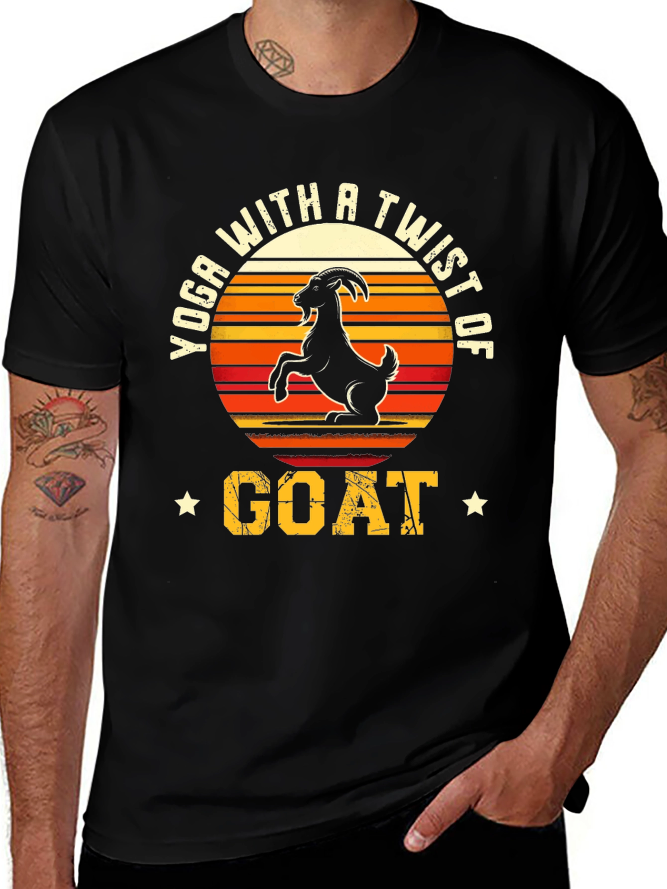 Variant 26 of Yoga Goat T-Shirt - Twist of Fun!