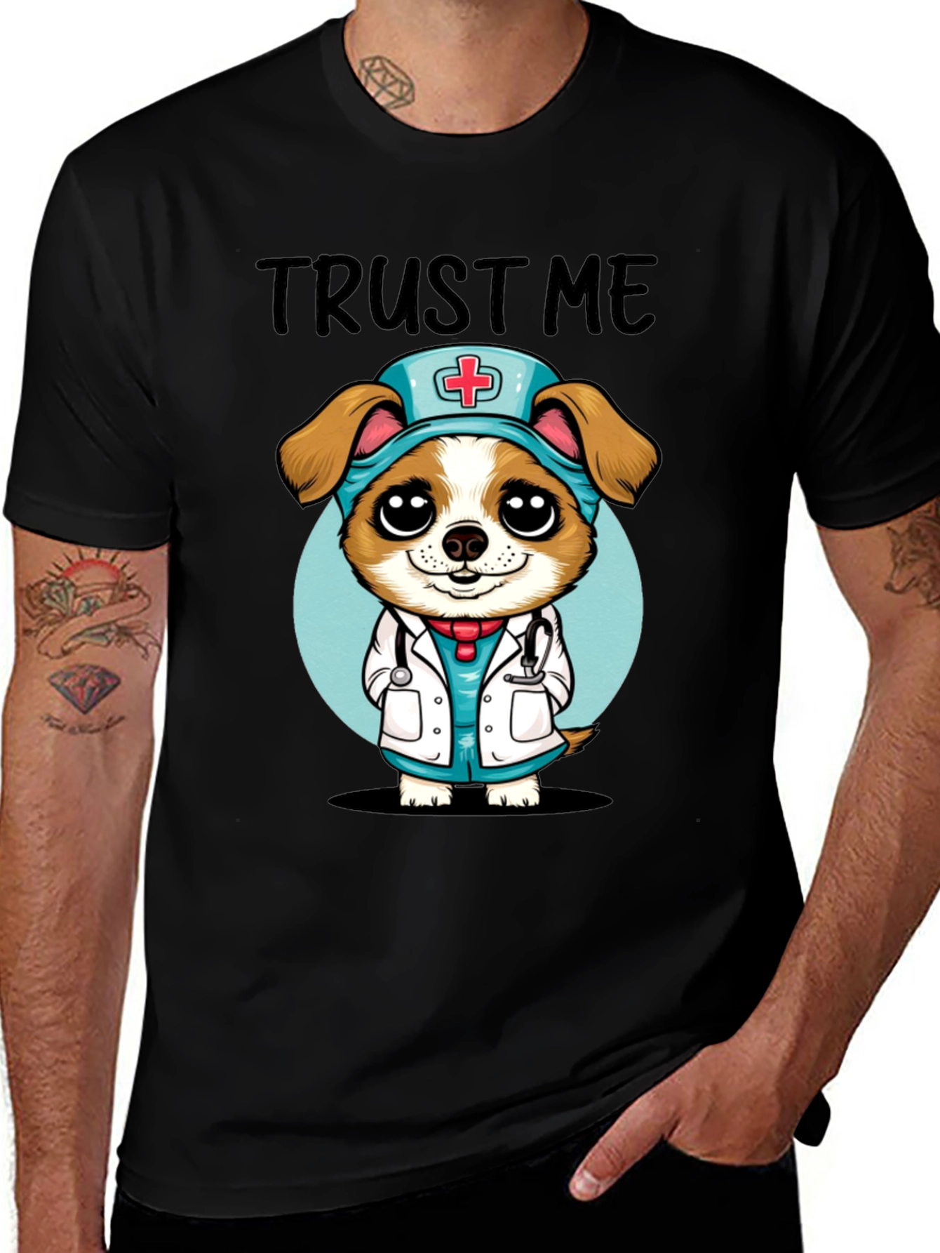 Variant 4 of Trust Me, I'm a Dog-tor! Novelty T-Shirt