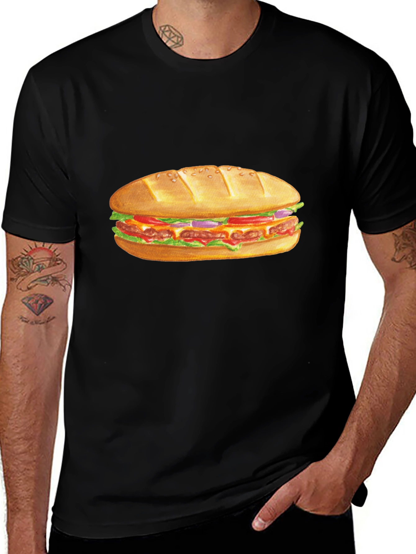Variant 24 of Sandwich Graphic T-Shirt - Novelty Food Tee