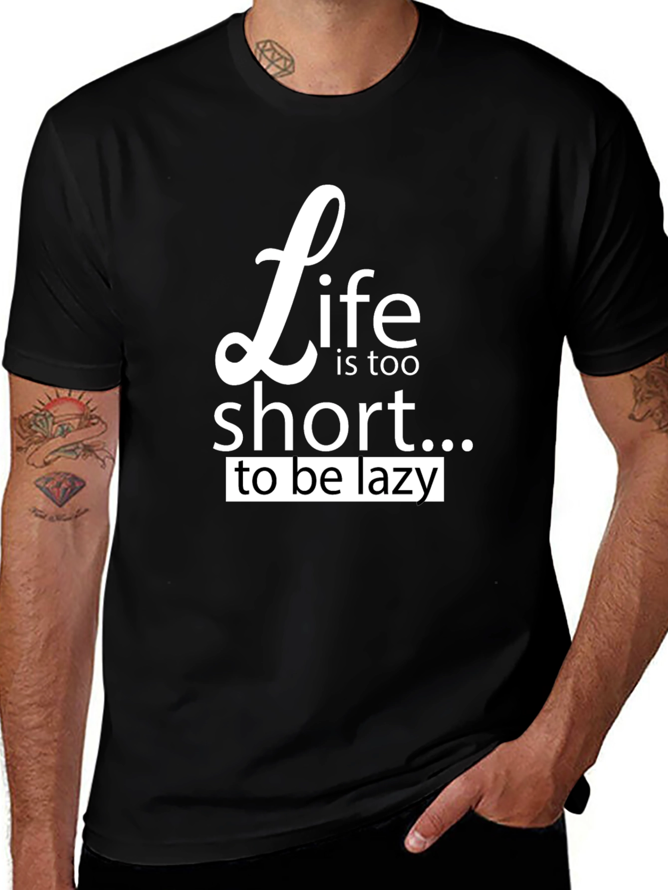 Variant 16 of Life Is Too Short Graphic T-Shirt - Premium Cotton Blend