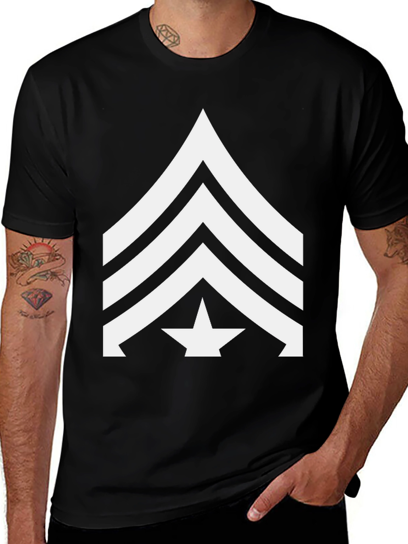 Variant 18 of Sergeant First Class Graphic Tee - Black