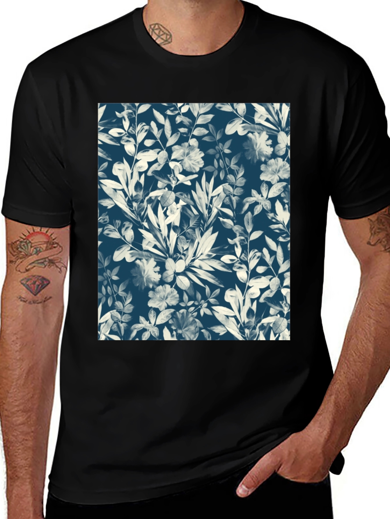 Variant 6 of Botanical Print T-Shirt