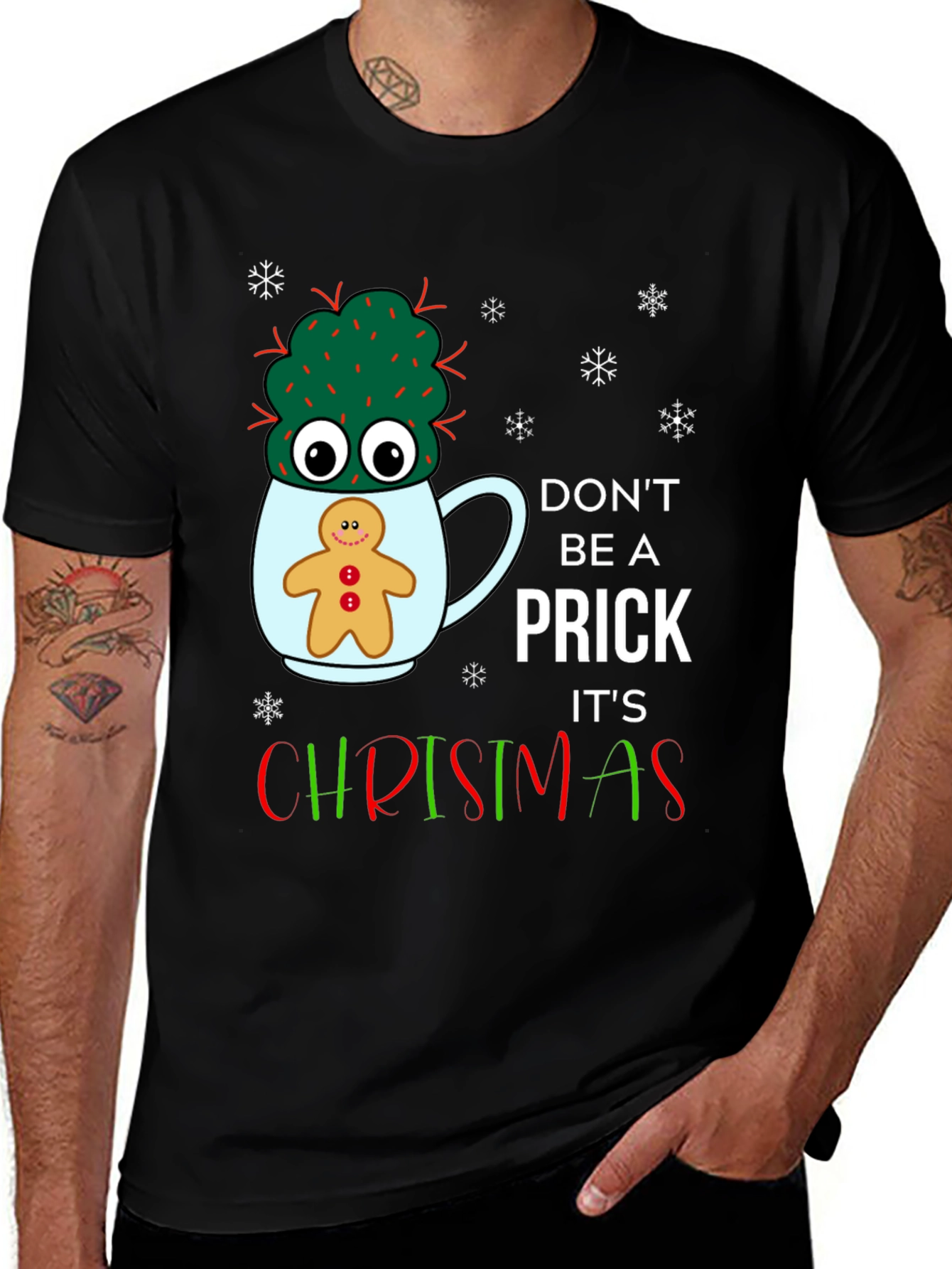 Variant 24 of Don't Be a Prick Funny Christmas Graphic Tee