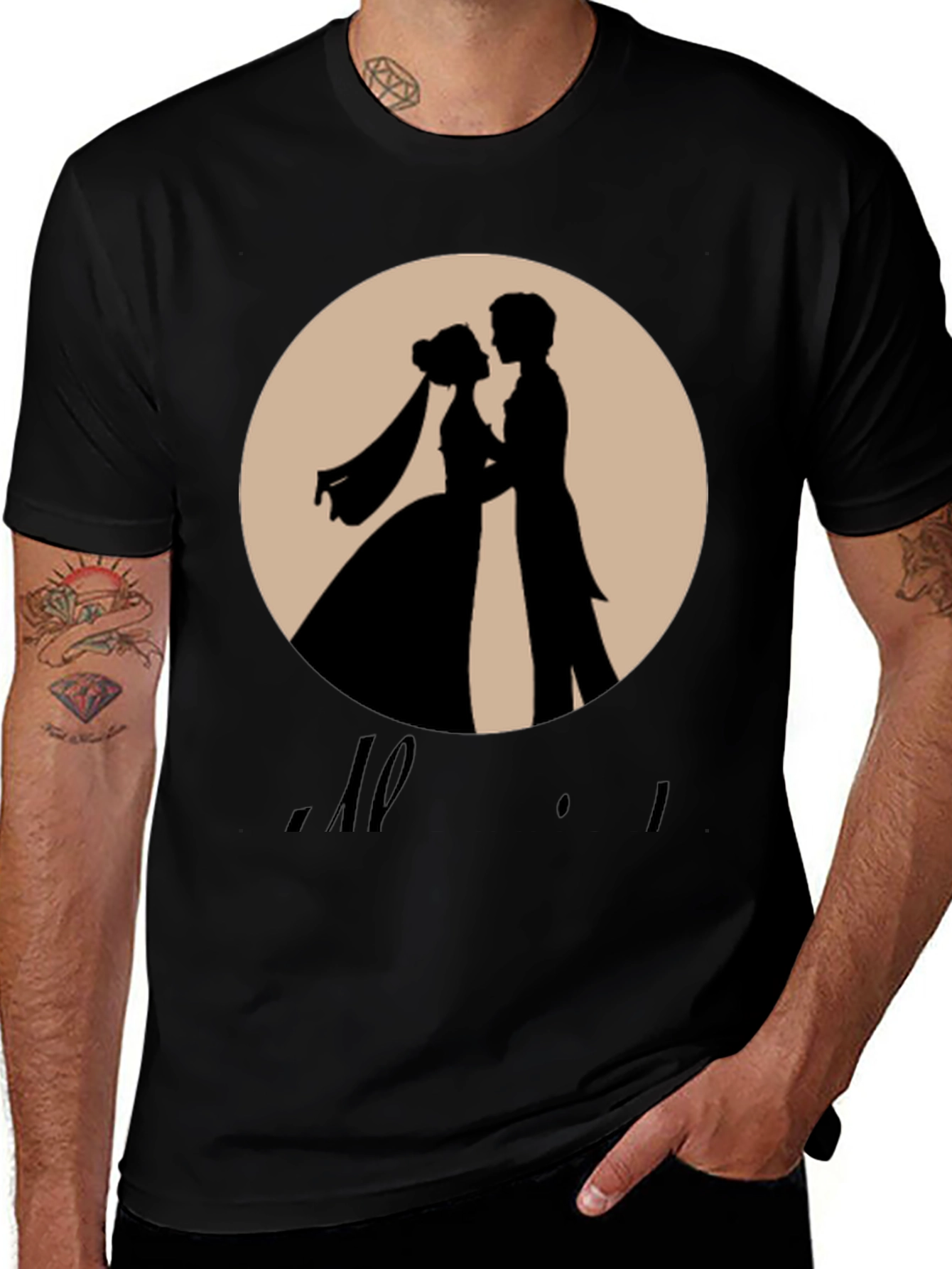 Romantic Wedding Silhouette T-Shirt
