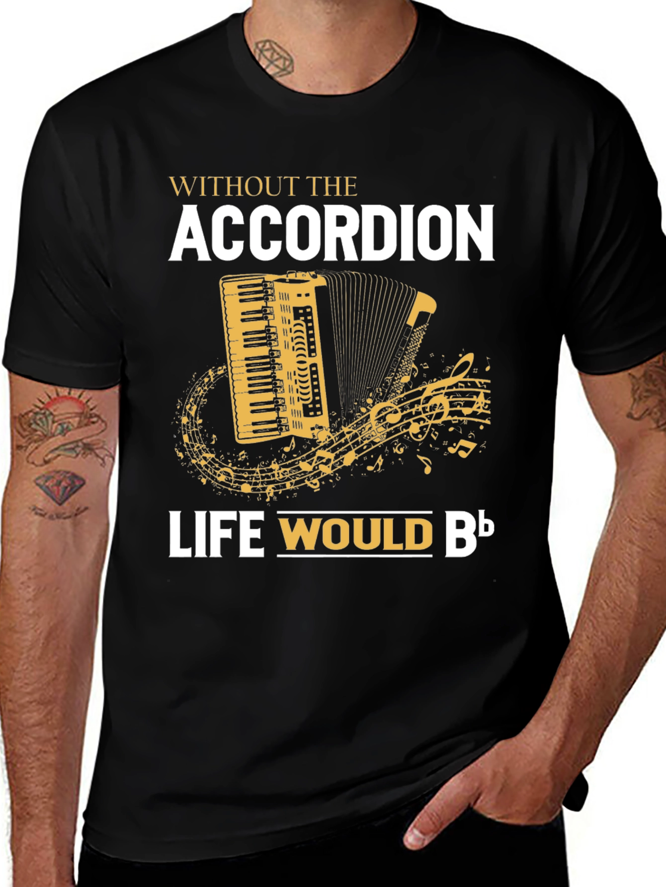 Variant 18 of Accordion Lover T-Shirt - Music is Life