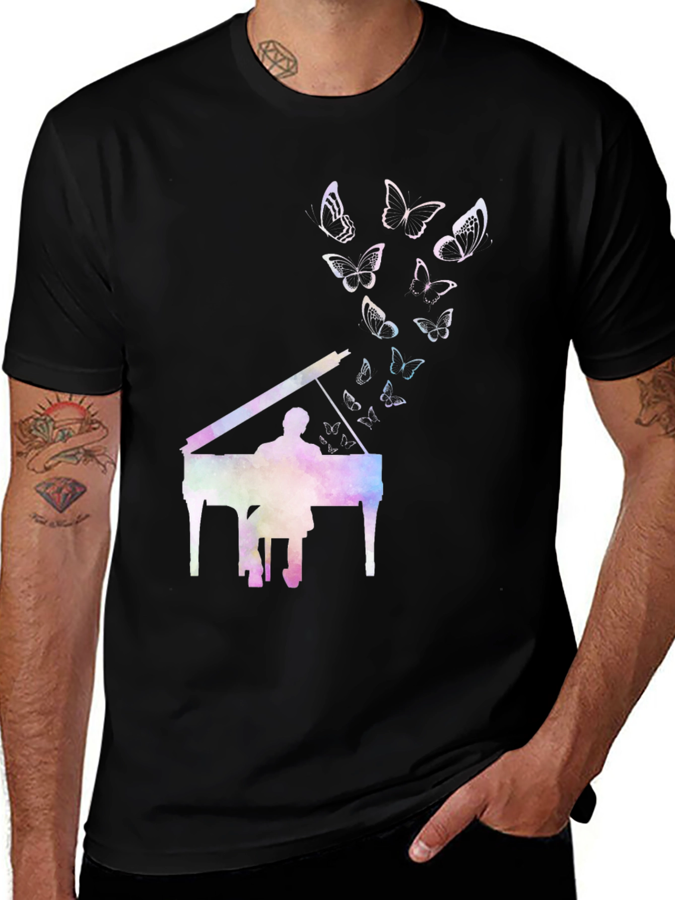Variant 23 of Piano Butterfly T-Shirt - Express Yourself