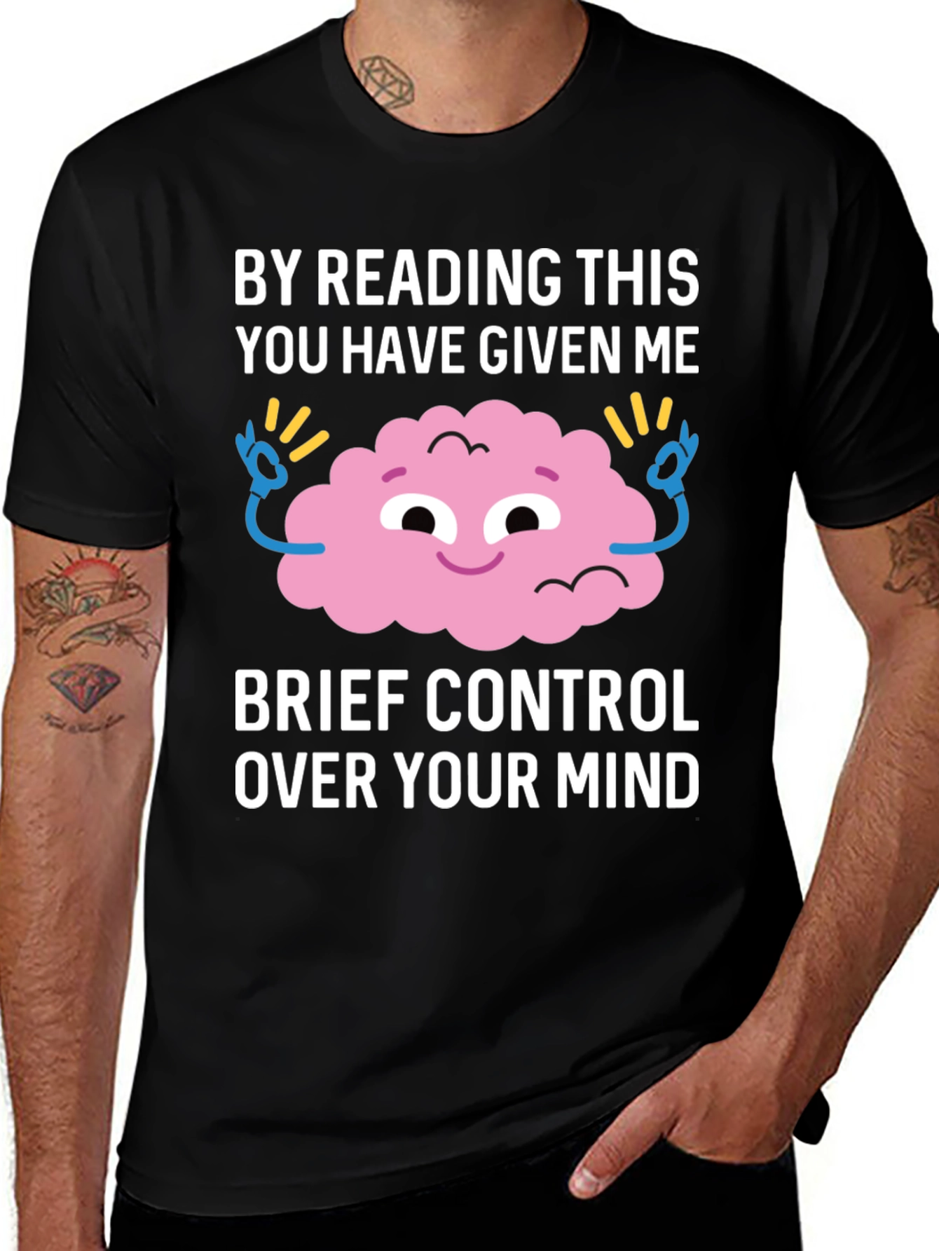 Mind Control T-Shirt Funny Brain Design