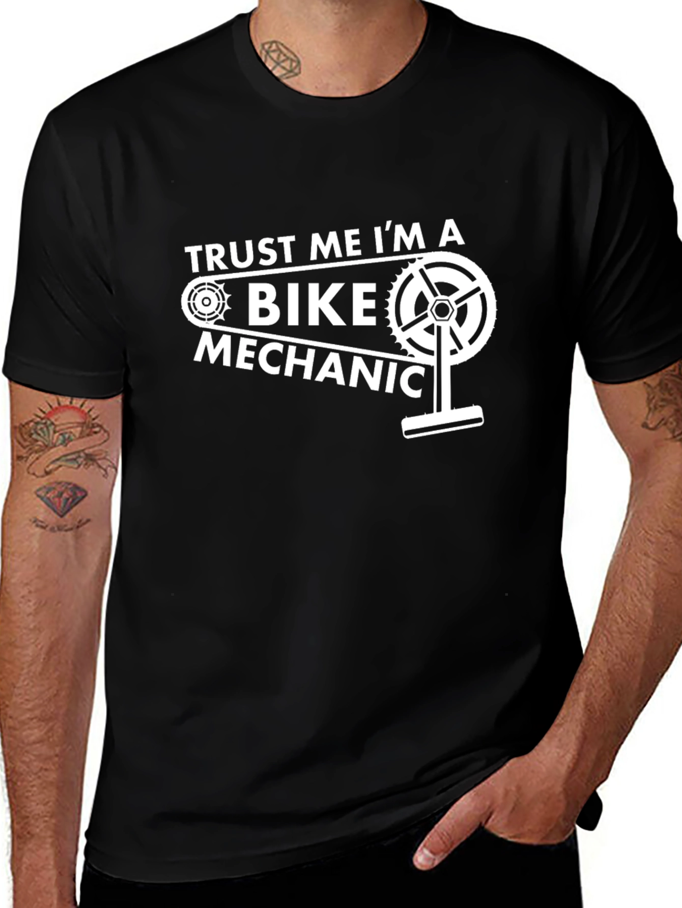 Variant 25 of Trust Me I'm a Bike Mechanic Graphic T-Shirt