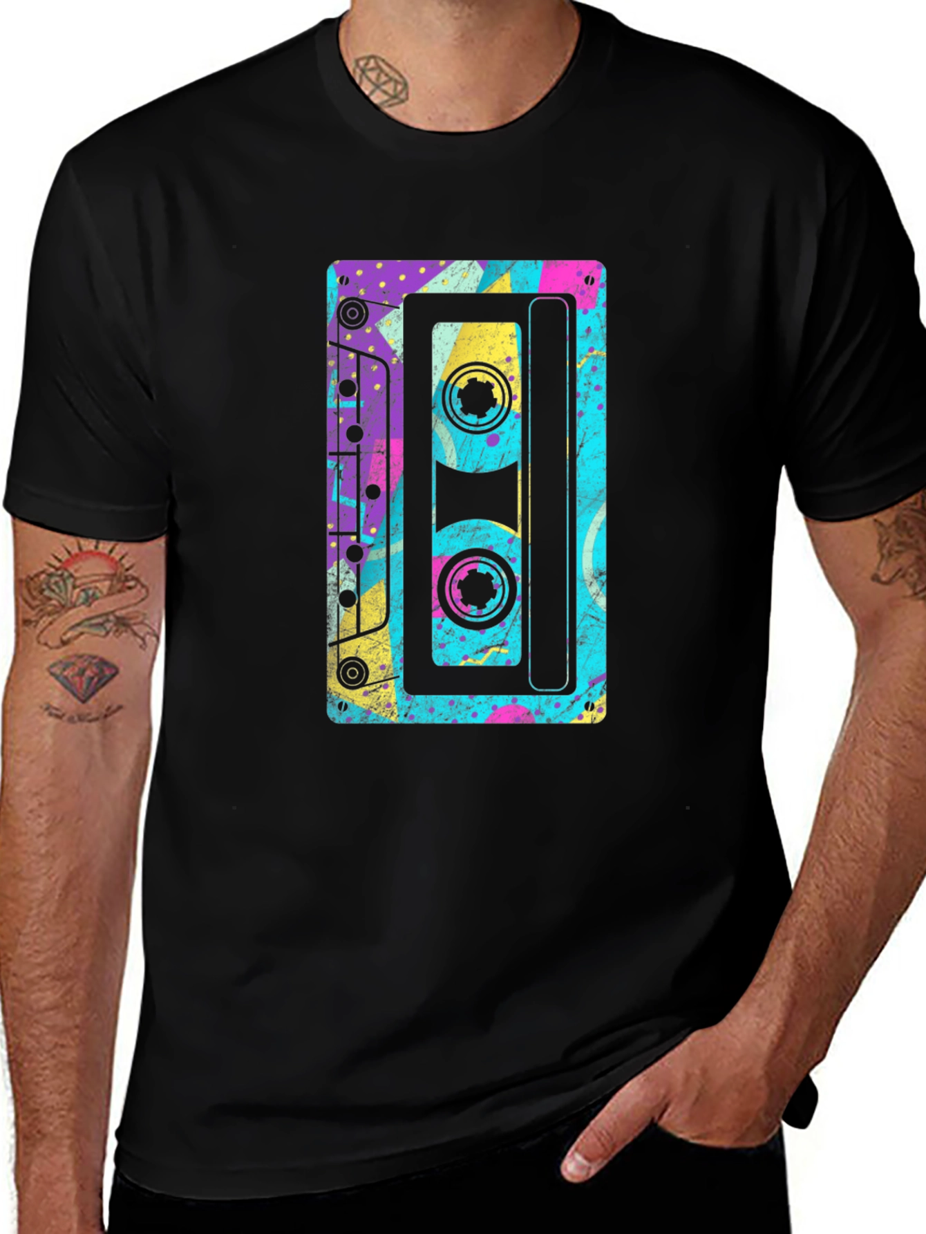 Variant 13 of Retro Cassette Tape Graphic T-Shirt - Vintage Style