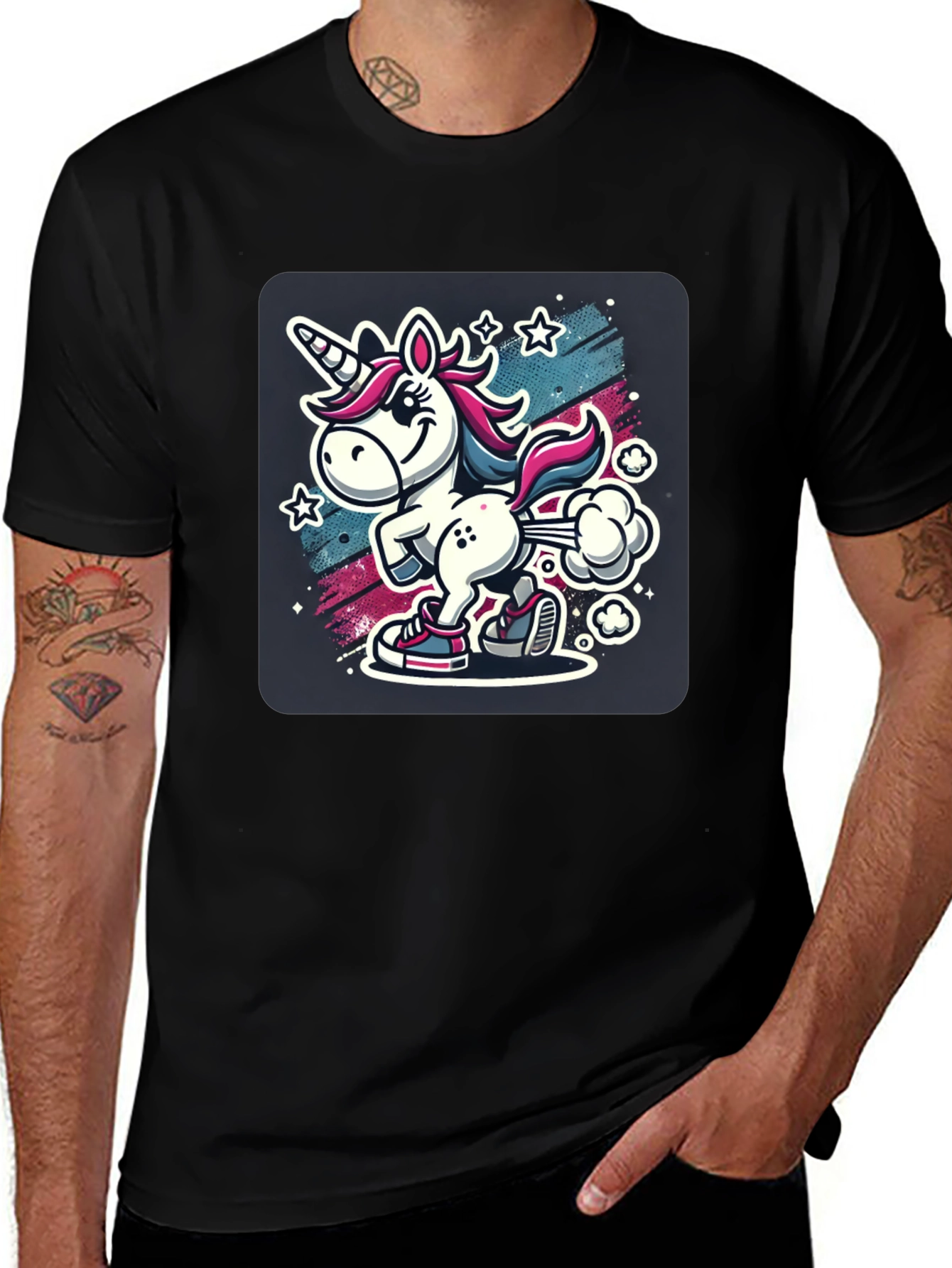 Variant 21 of Funny Unicorn Cartoon T-Shirt