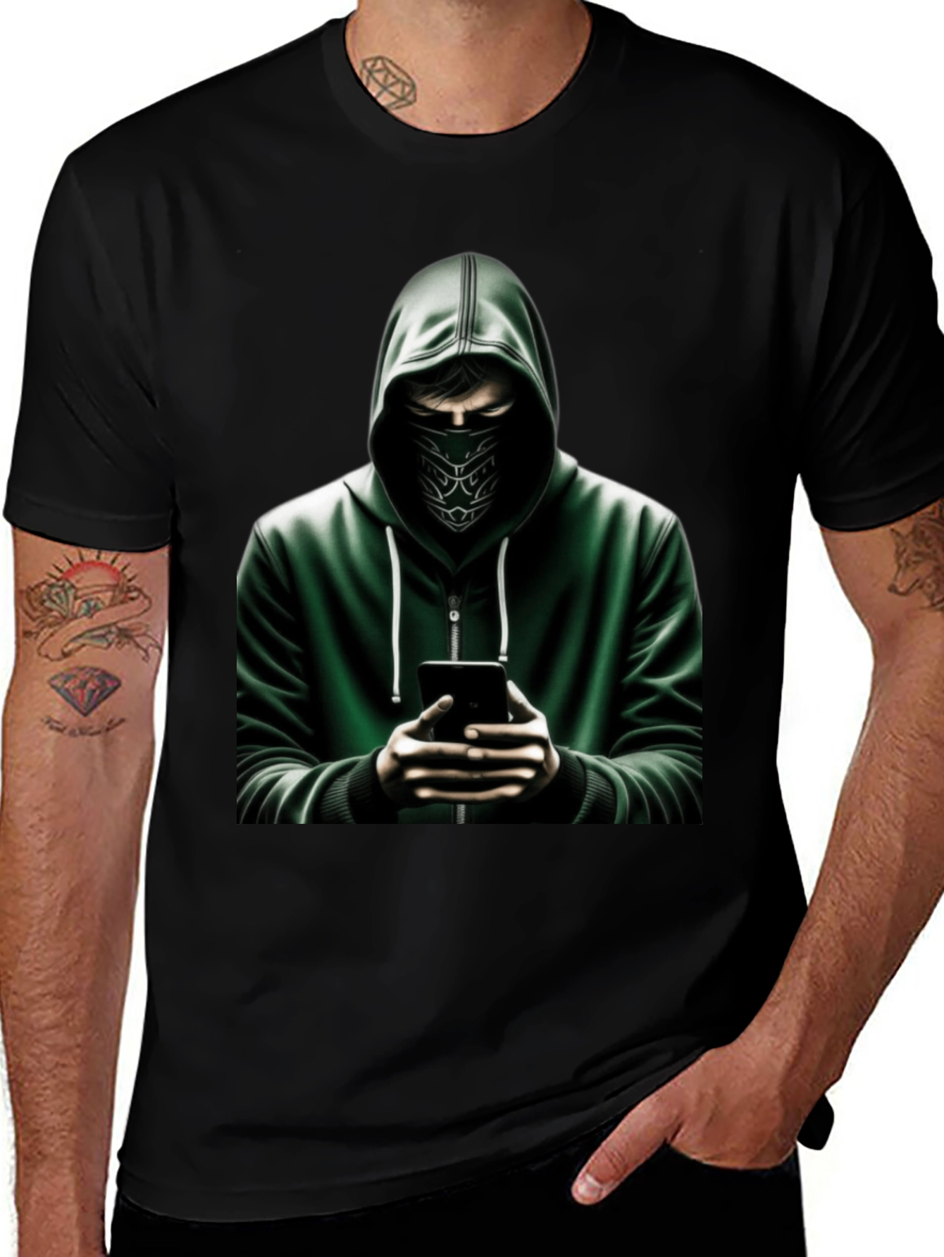 Variant 28 of Urban Hacker Graphic Tee - Stealth Style