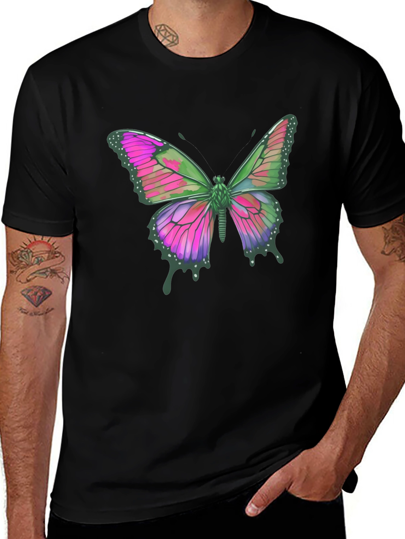 Variant 3 of Butterfly Graphic Tee - Vibrant & Unique Design