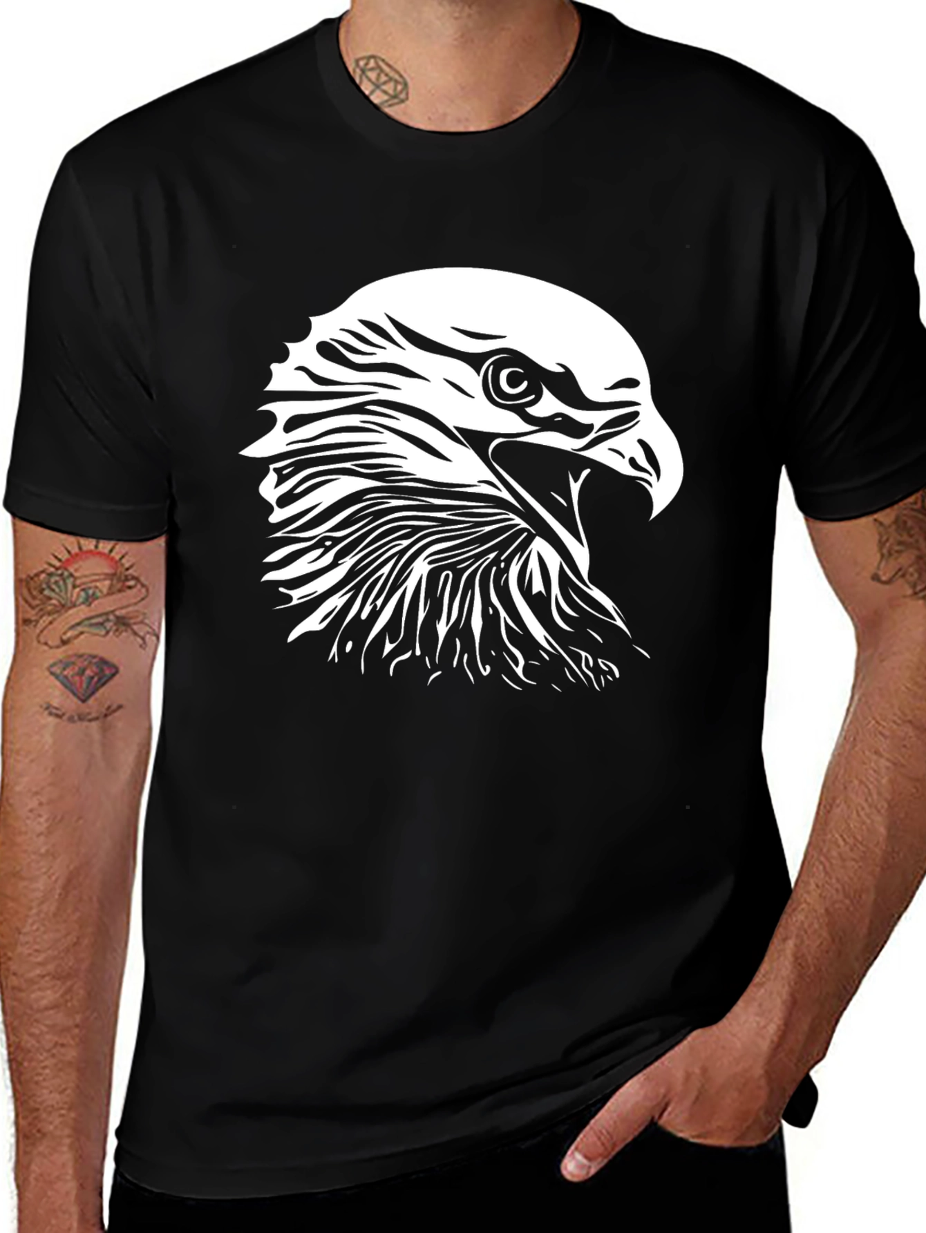 Variant 30 of Eagle Graphic Tee - Black T-Shirt