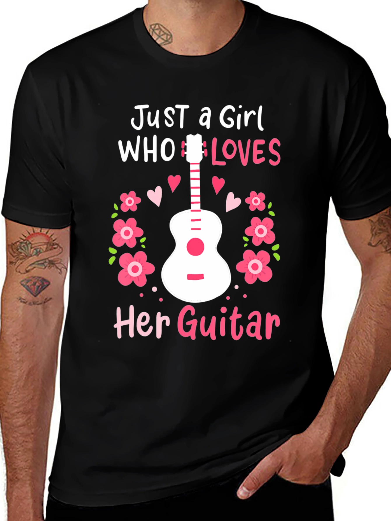 Variant 4 of Just A Girl Who Loves Her Guitar T-Shirt