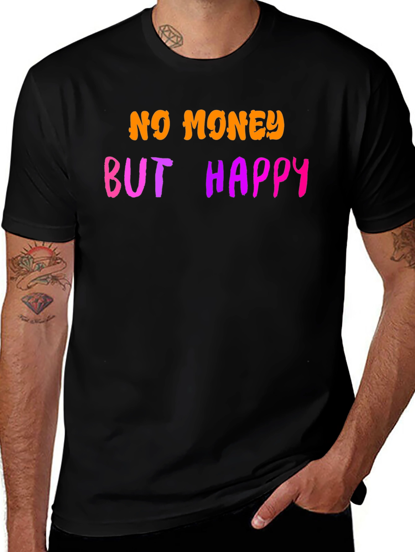 Variant 7 of No Money But Happy Graphic Tee