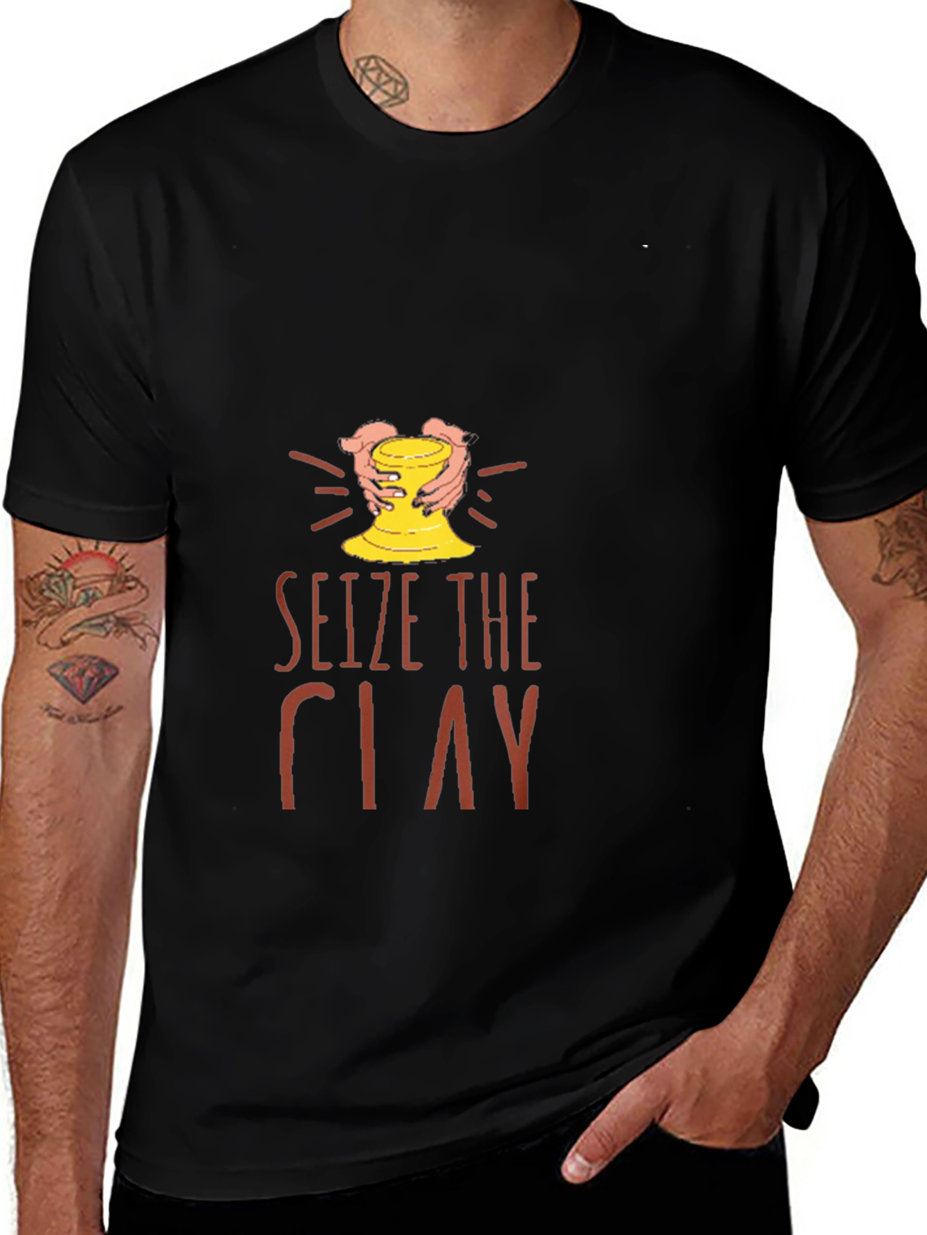 Variant 18 of Seize the Clay Graphic T-Shirt - Pottery Lover Gift