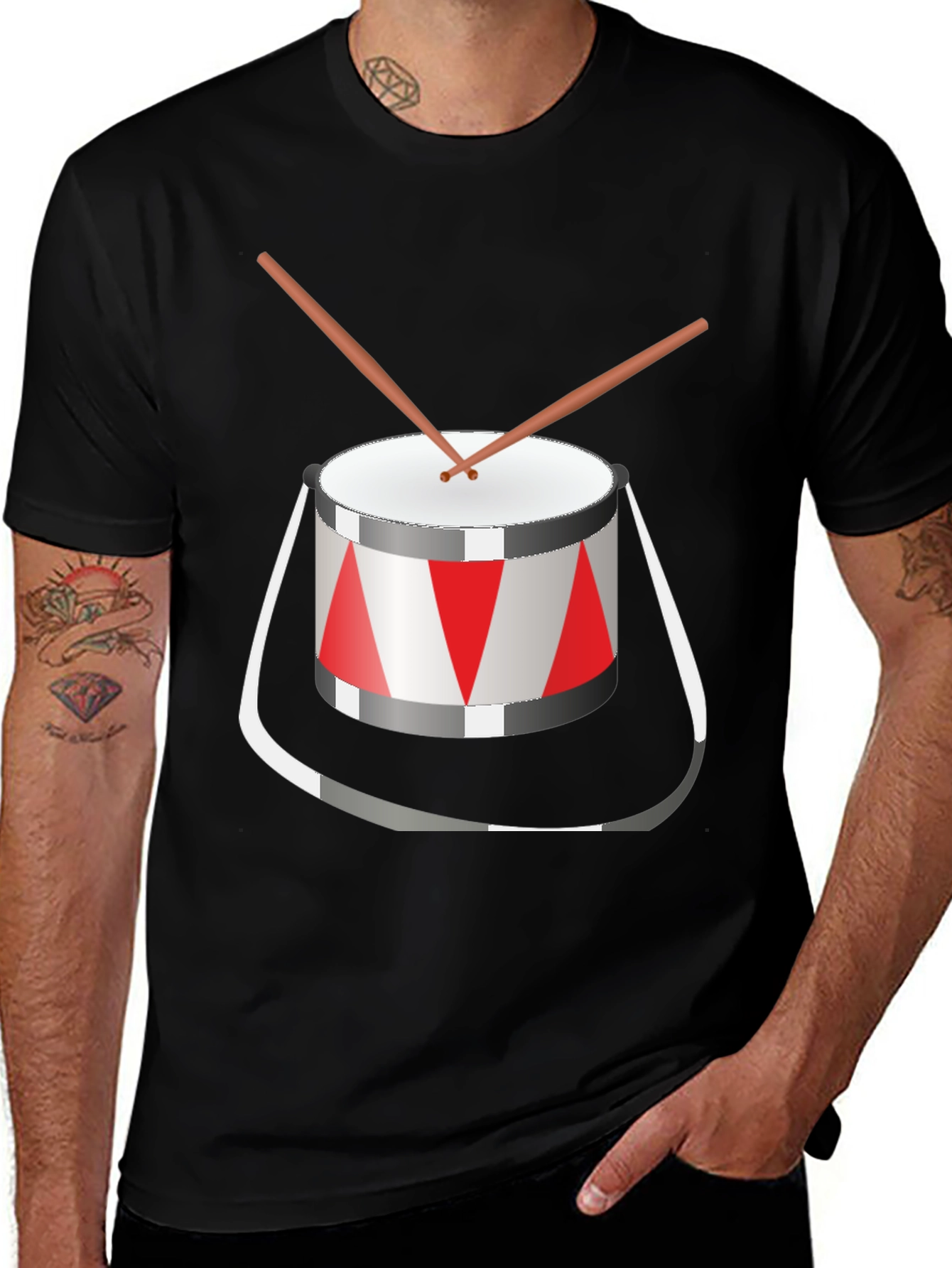 Variant 19 of Drum Graphic Tee - Musician's Casual Wear