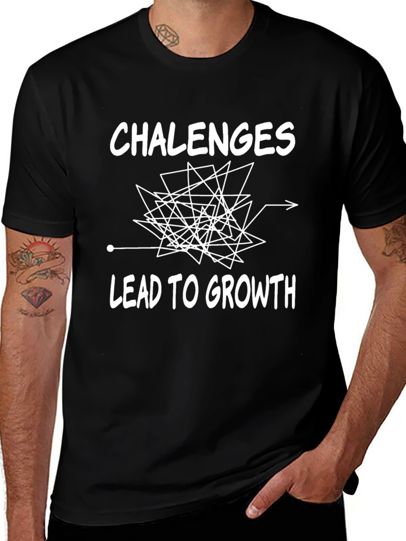 Variant 25 of Challenges Lead to Growth Graphic Tee