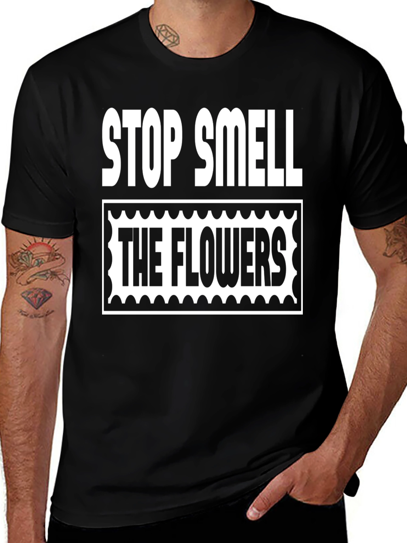 Variant 14 of Stop Smell The Flowers Graphic Tee