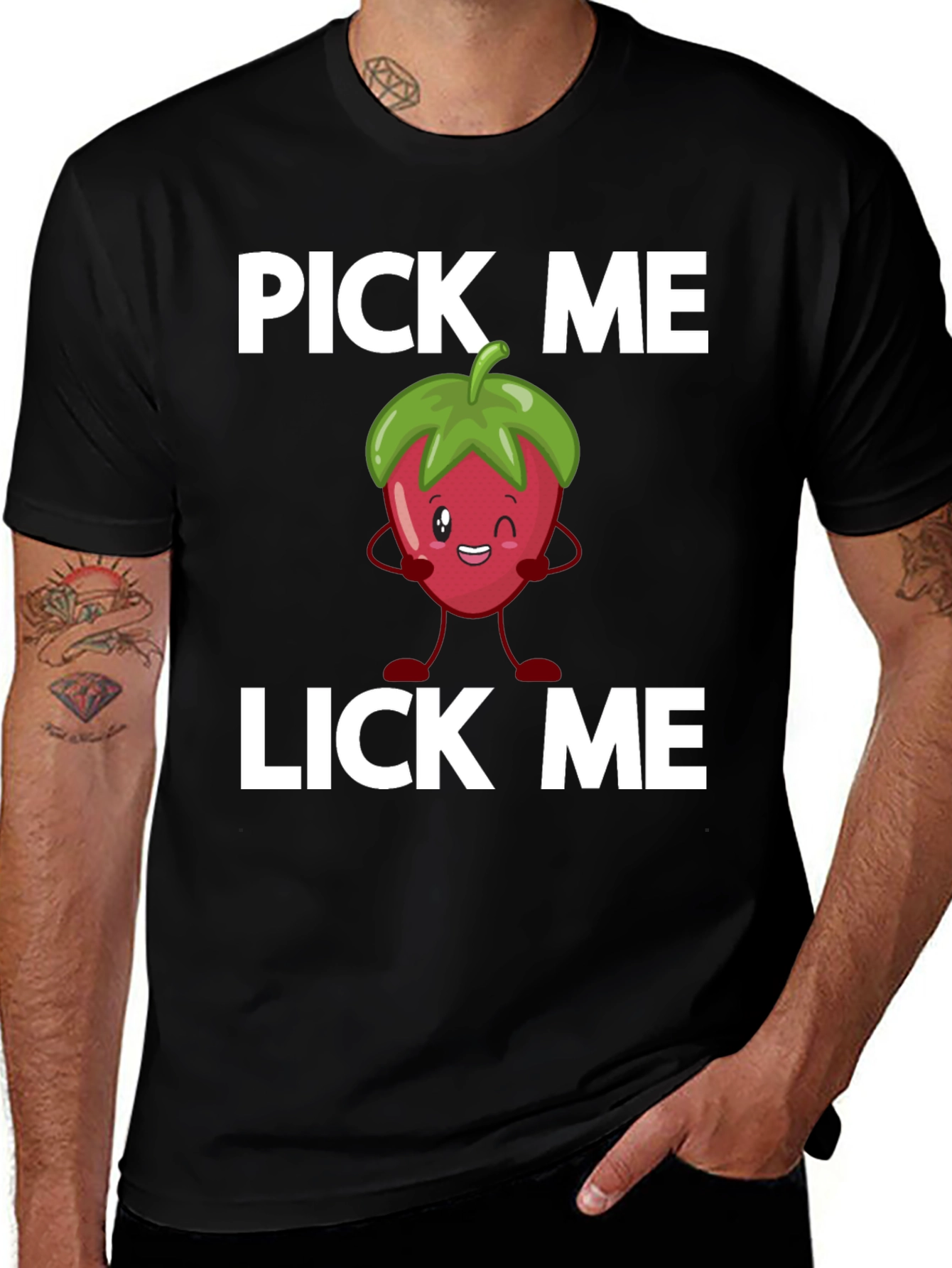 Variant 5 of Pick Me Lick Me Strawberry Graphic Tee