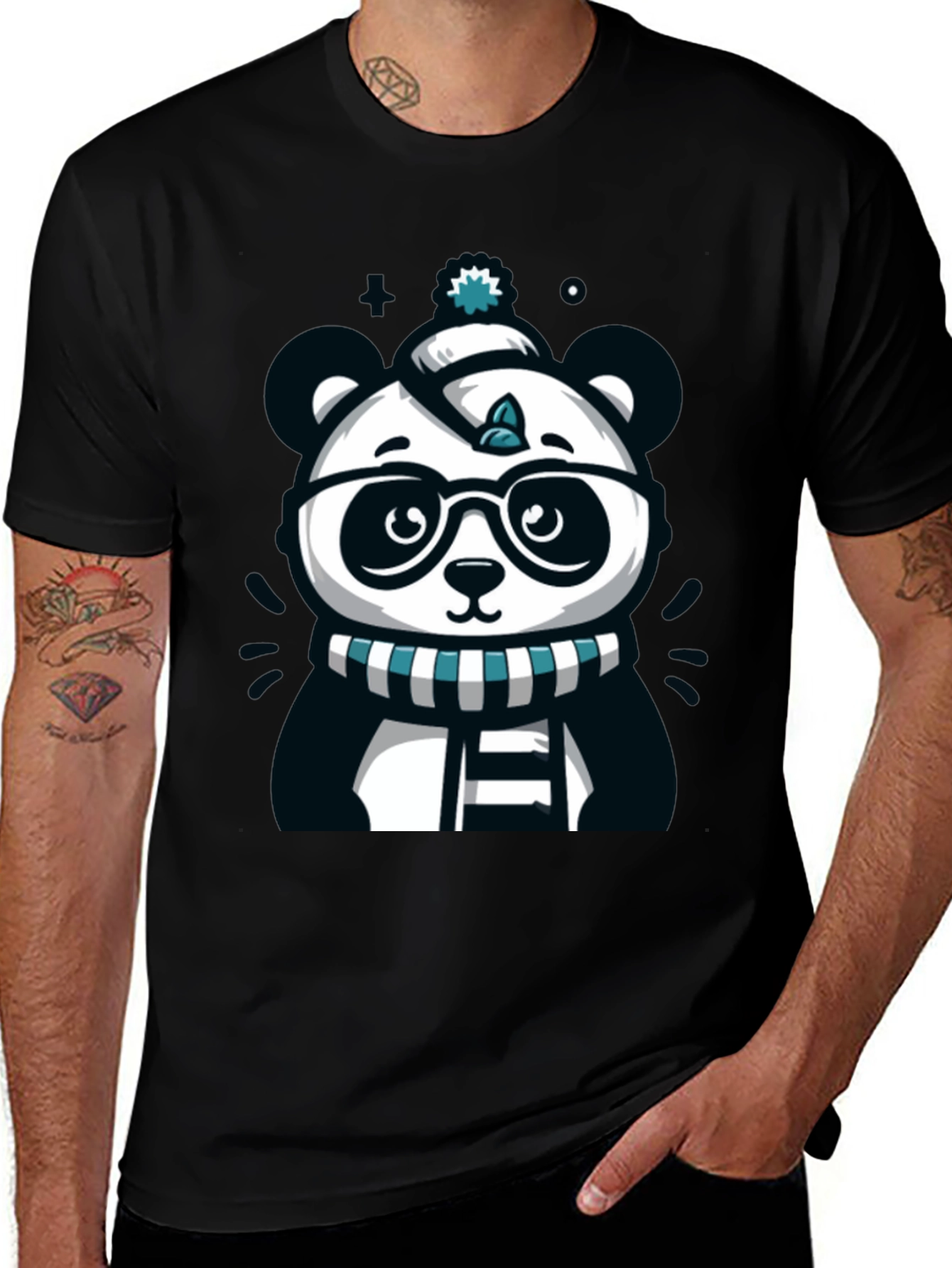 Variant 23 of Cute Cartoon Panda Bear Graphic T-Shirt