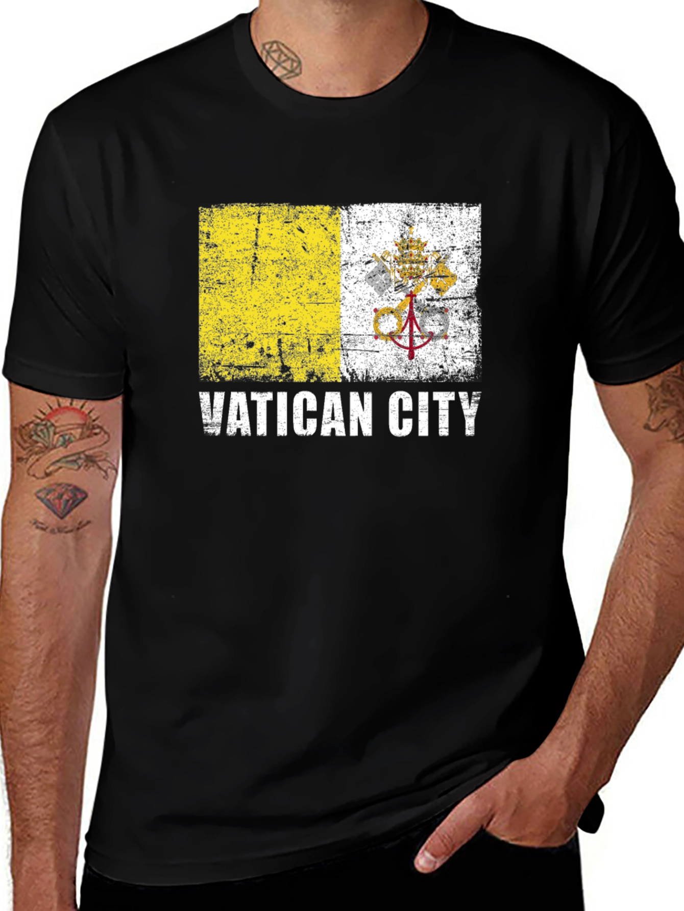 Vatican City Flag Graphic T-Shirt